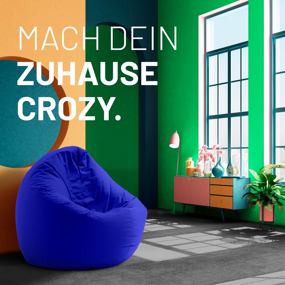 Lumaland Sitzsack In-& Outdoor Sitzkissen Bean Bag, XXL 300L Gaming Lounge 75x120x75