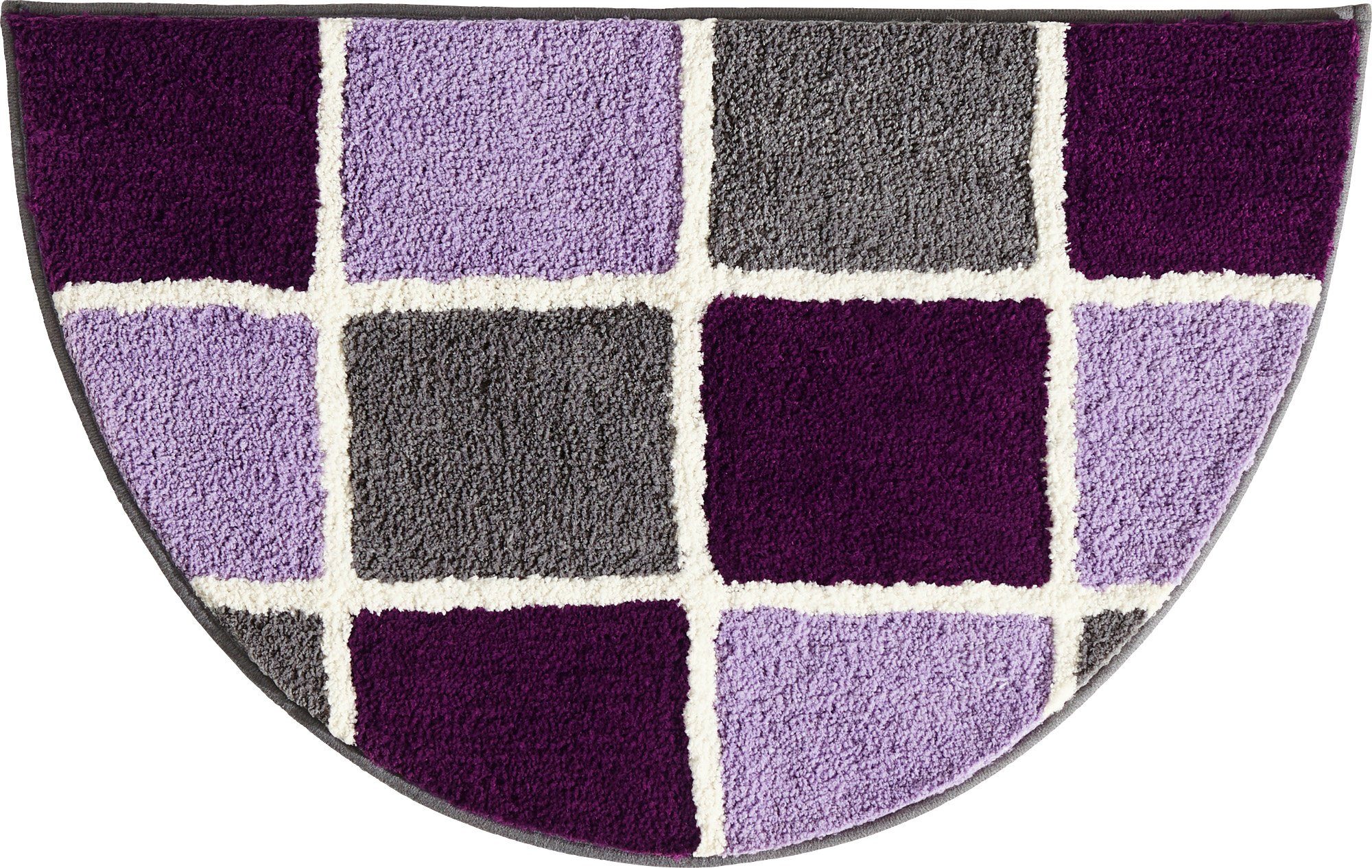 REDBEST Duschmatte Duschvorlage "Los Angeles" halbrund, Höhe 20 mm, Karo günstig online kaufen