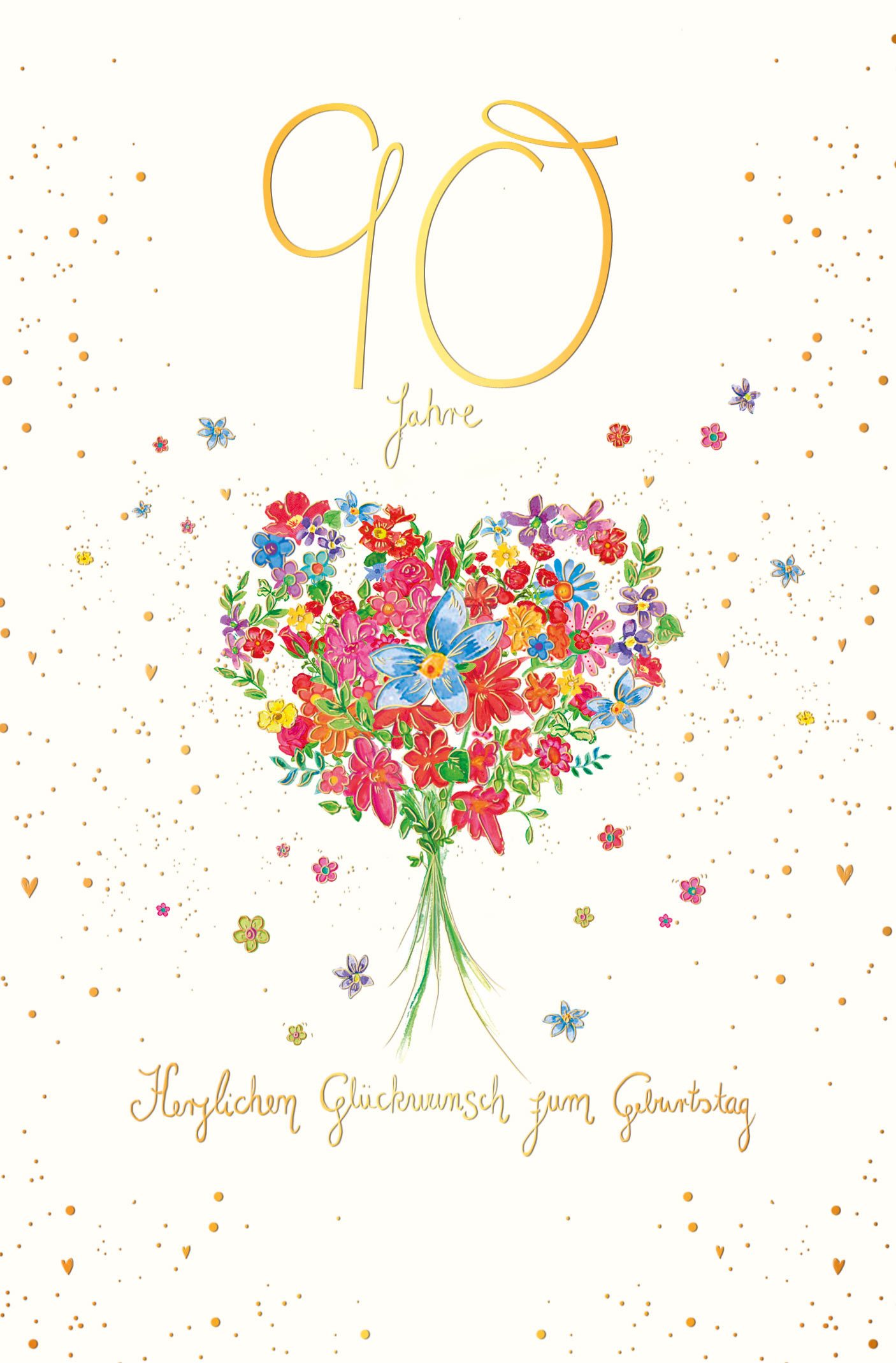 Skorpion Grußkarten 90. Geburtstag`s Art - Karte mit Umschlag - mit Goldfolie