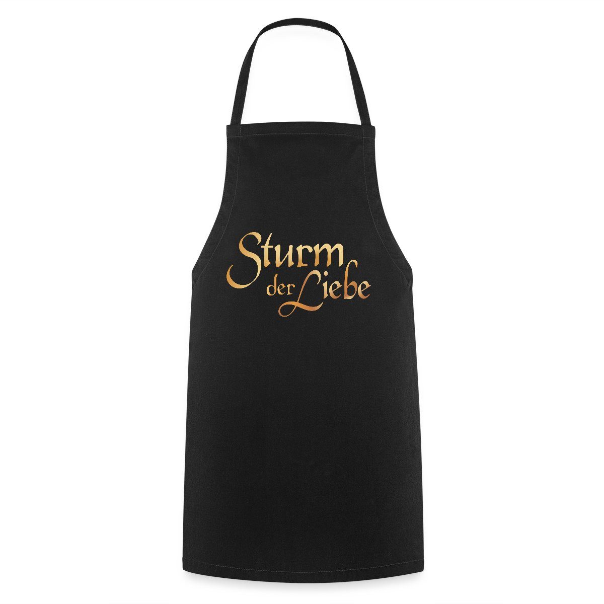 Spreadshirt Kochschürze Sturm Der Liebe Logo Gold Textur Kochschürze, (1-tlg)