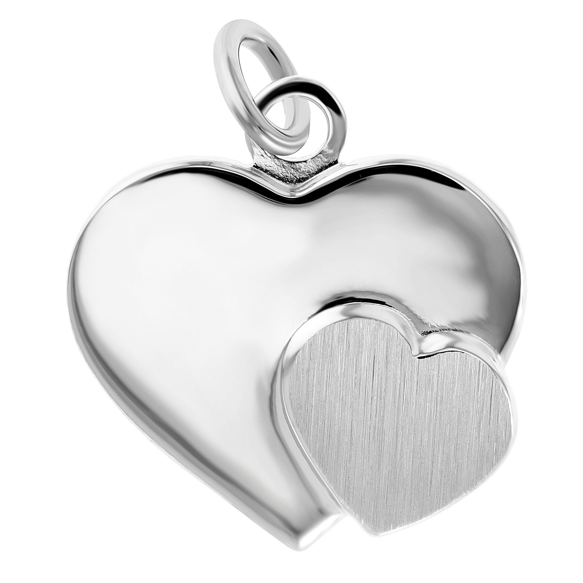 Silber, aus 925 gefertigt 925 Silber Herz Liebe aus Anhänger Mit Adelia´s Kettenanhänger