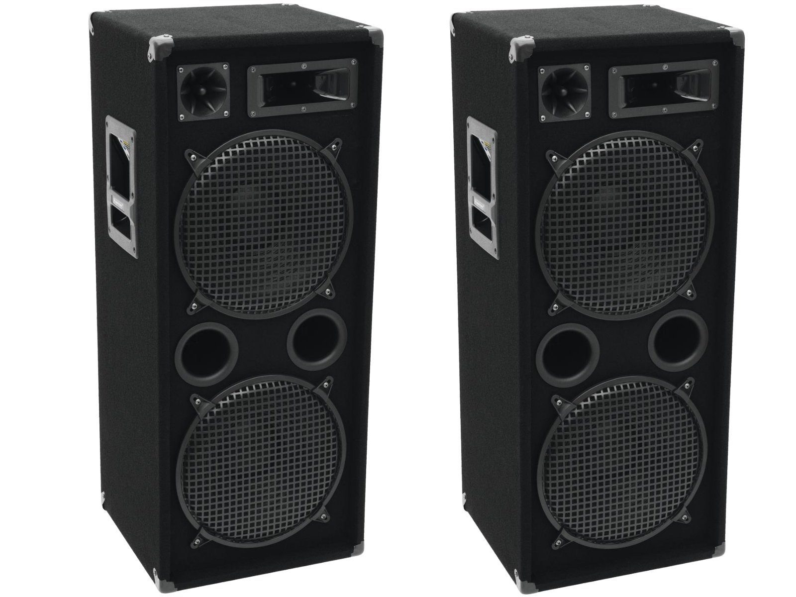 DSX DSX PA-SET 50 cm 3Wege 30 3000 (1000 Stereo Party-Lautsprecher 4 DJ Anlage Musikanlage USB x Watt W) Bass