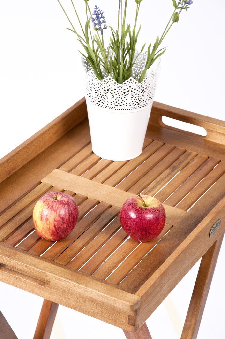 Sedex Klapptisch Klapptisch mit Tablett Delhi aus Eukalyptusholz