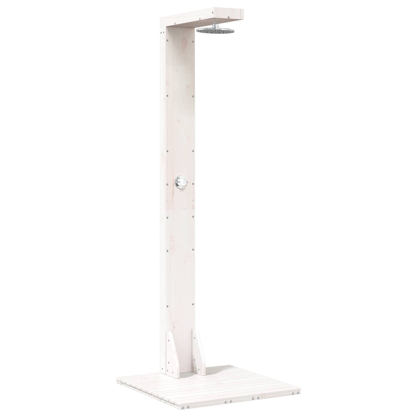 vidaXL Gartendusche 75 x 76 x 210 cm Gartendusche Outdoor-Dusche 210 cm Massivholz Kiefer