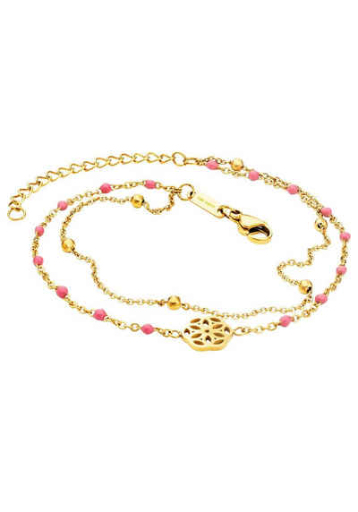 Julie Julsen Fußkette ANKLET, FLOWER OF LIFE, JJAC29218G, JJAC29218S