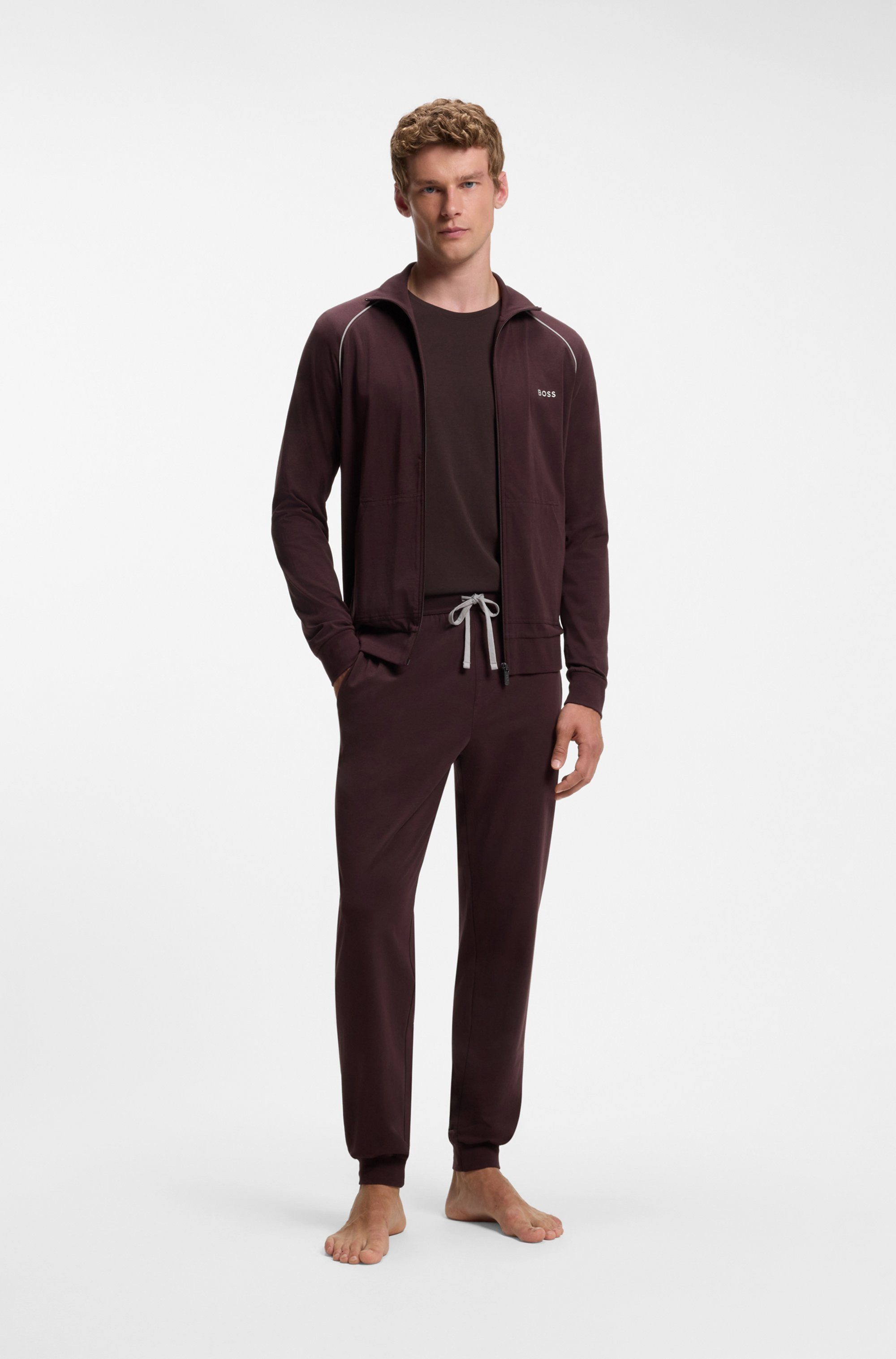 BOSS Langarmshirt Mix&Match LS mit Logoschriftzug