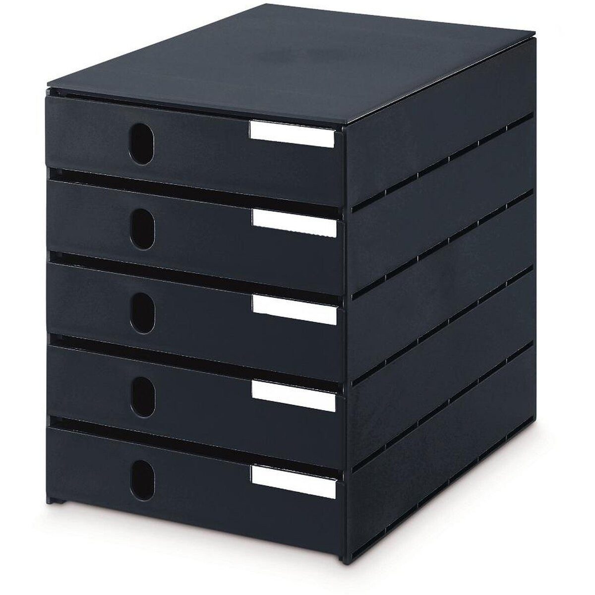 STYRO Organizer Schubladenbox styroval Pro 5 Schubladen geschlossen schwarz