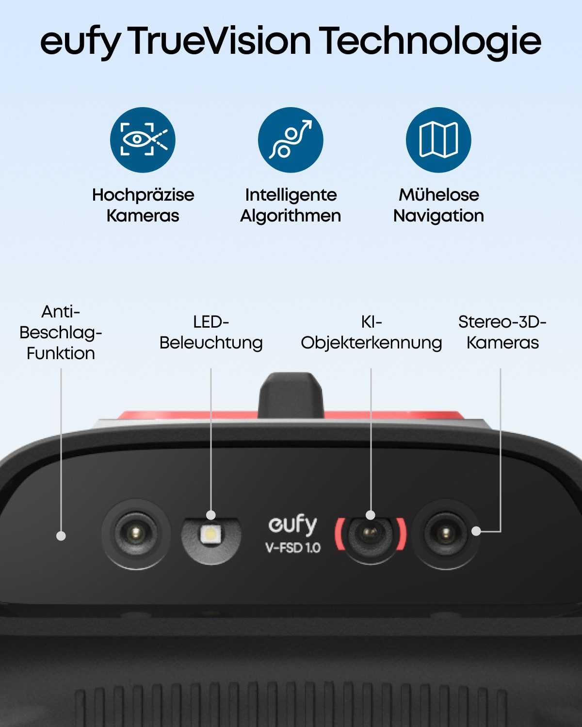 eufy Rasenmähroboter C15 ohne Begrenzungskabel, bis 500 m² Rasenfläche, (Packung), ohne RTK, Auto-Kartierung, intelligente Navigation, präzises Randmähen