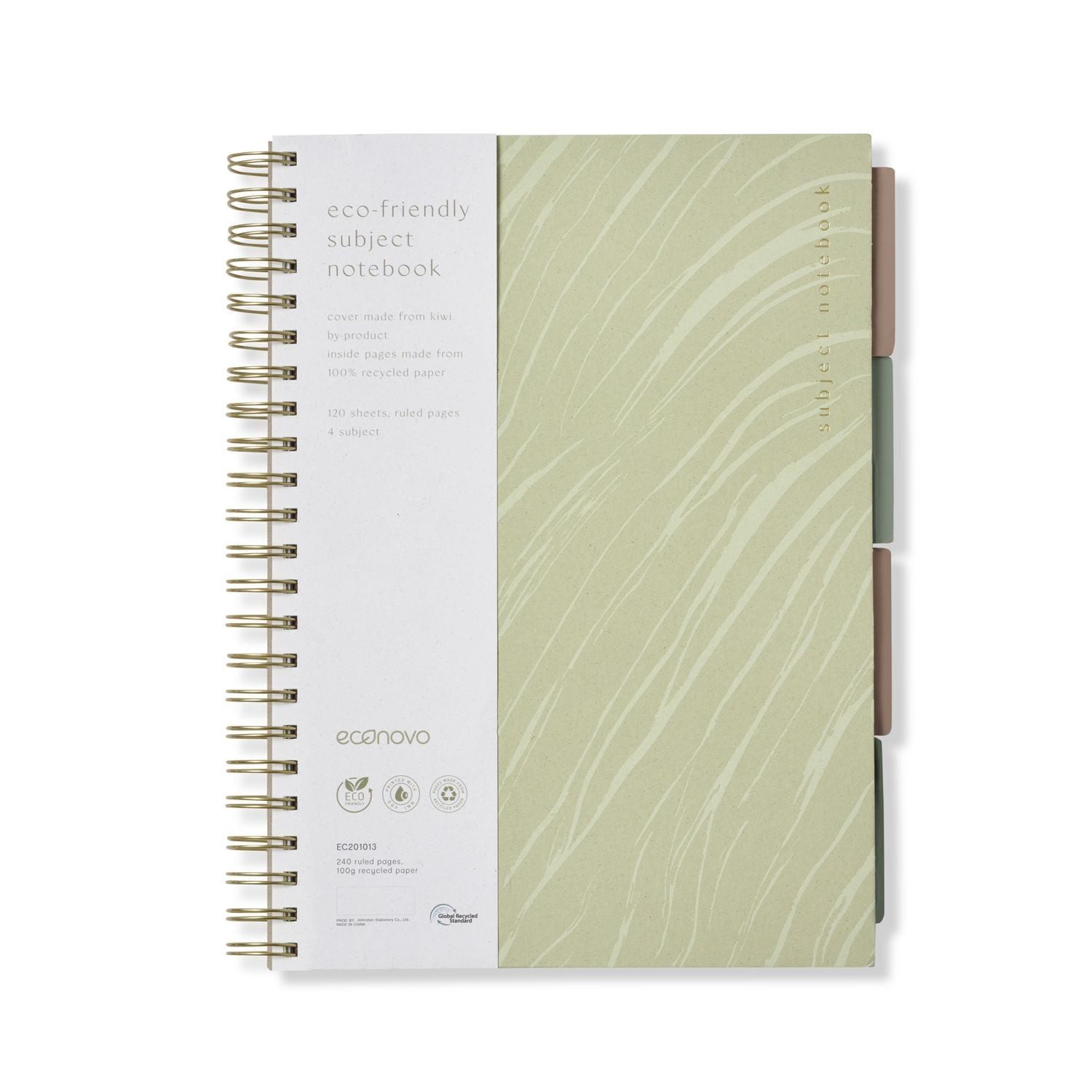 Briefpapier Recycled Cover Spiral Notizbuch, A4, 100 Seiten