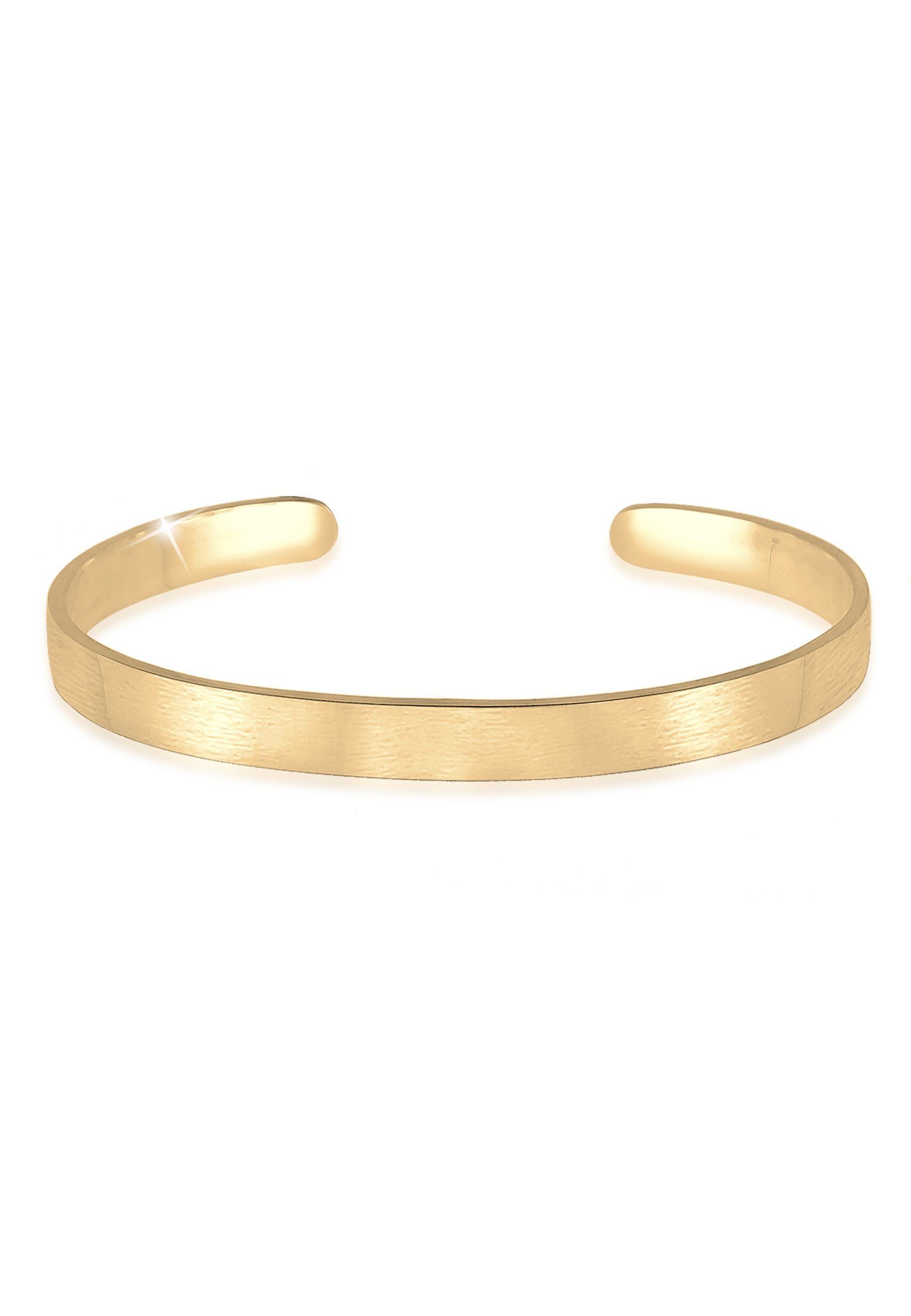 925 Gold Kuzzoi Basic Matt Herren Armband Bangle Silber