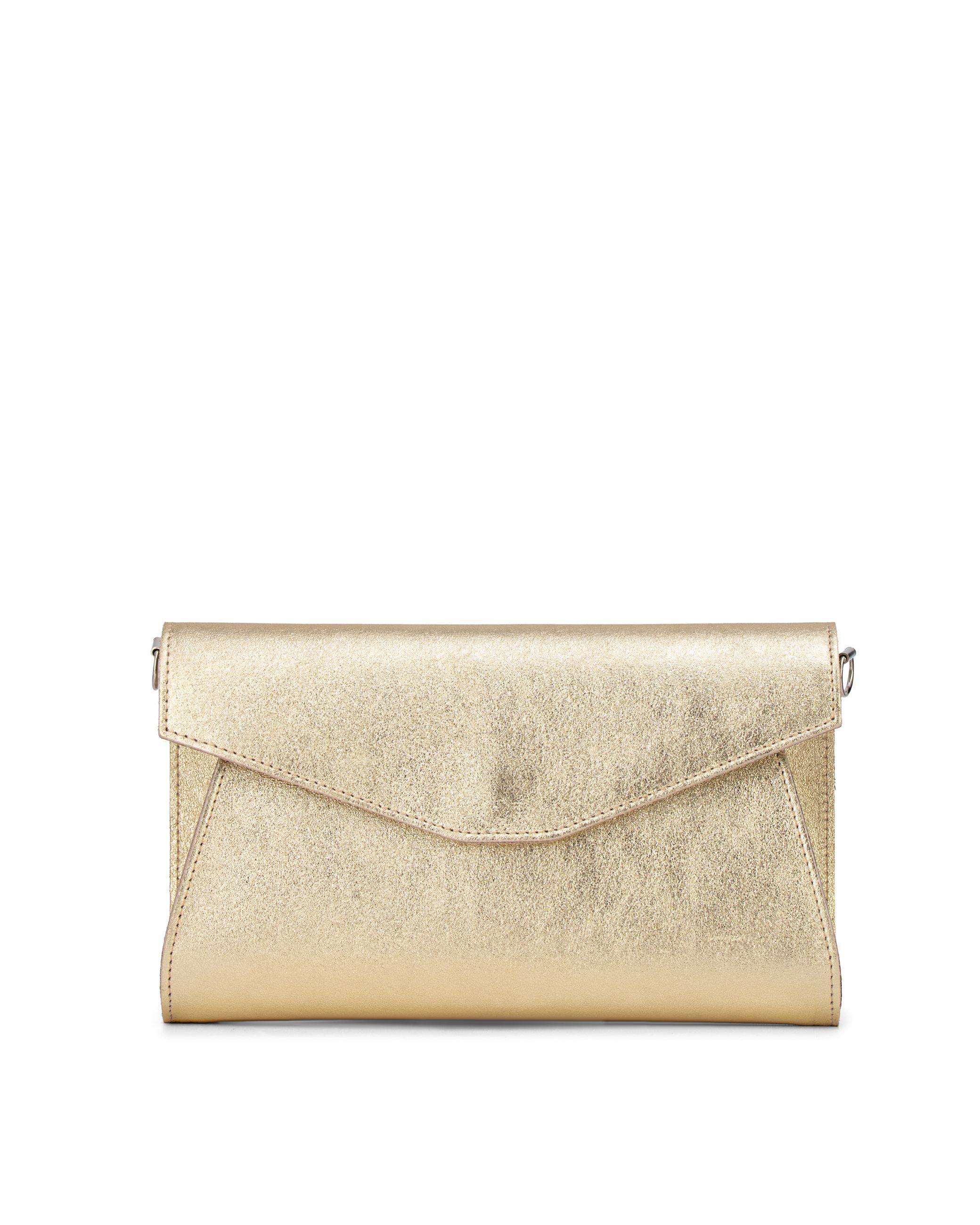 Caspar Clutch Leder Envelope Abendtasche Damen Tasche -PREMIUM LINE- Modell No.847, italienisches Wildleder, samtig weich, wahlweise im Metallic Look