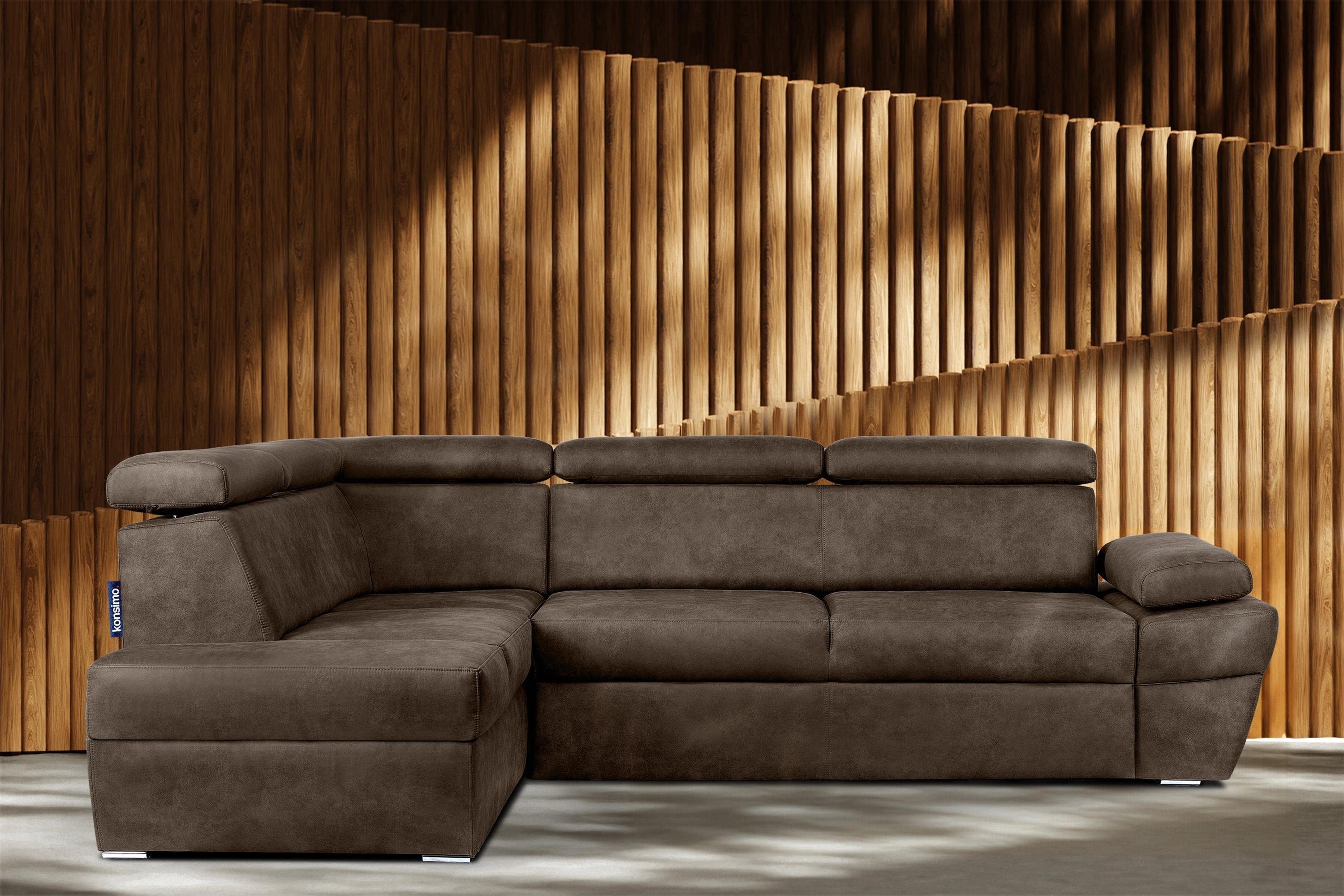 KONSIMO® Ecksofa RATLO Ecksofa, mit Bettfunktion günstig online kaufen