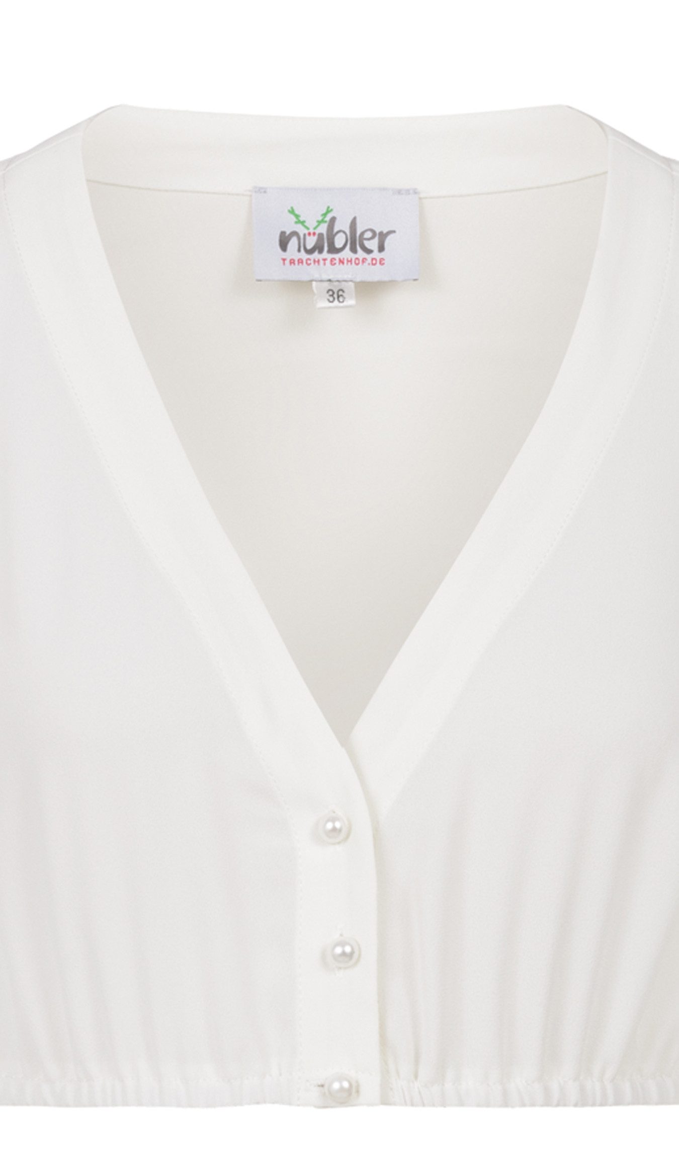 Nübler Dirndlbluse Dirndlbluse Charlotte Langarm in Creme von Nübler