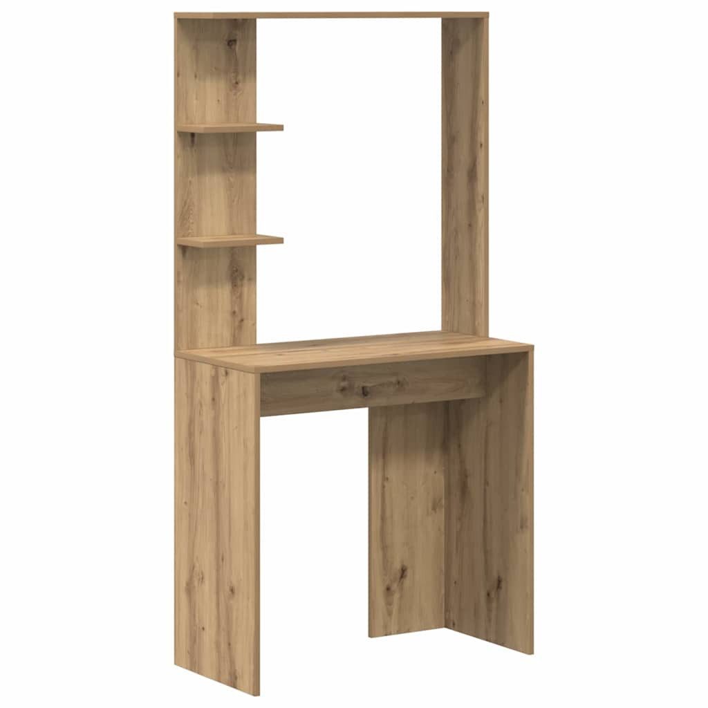 vidaXL Schreibtisch Schreibtisch mit Regal Eiche günstig online kaufen