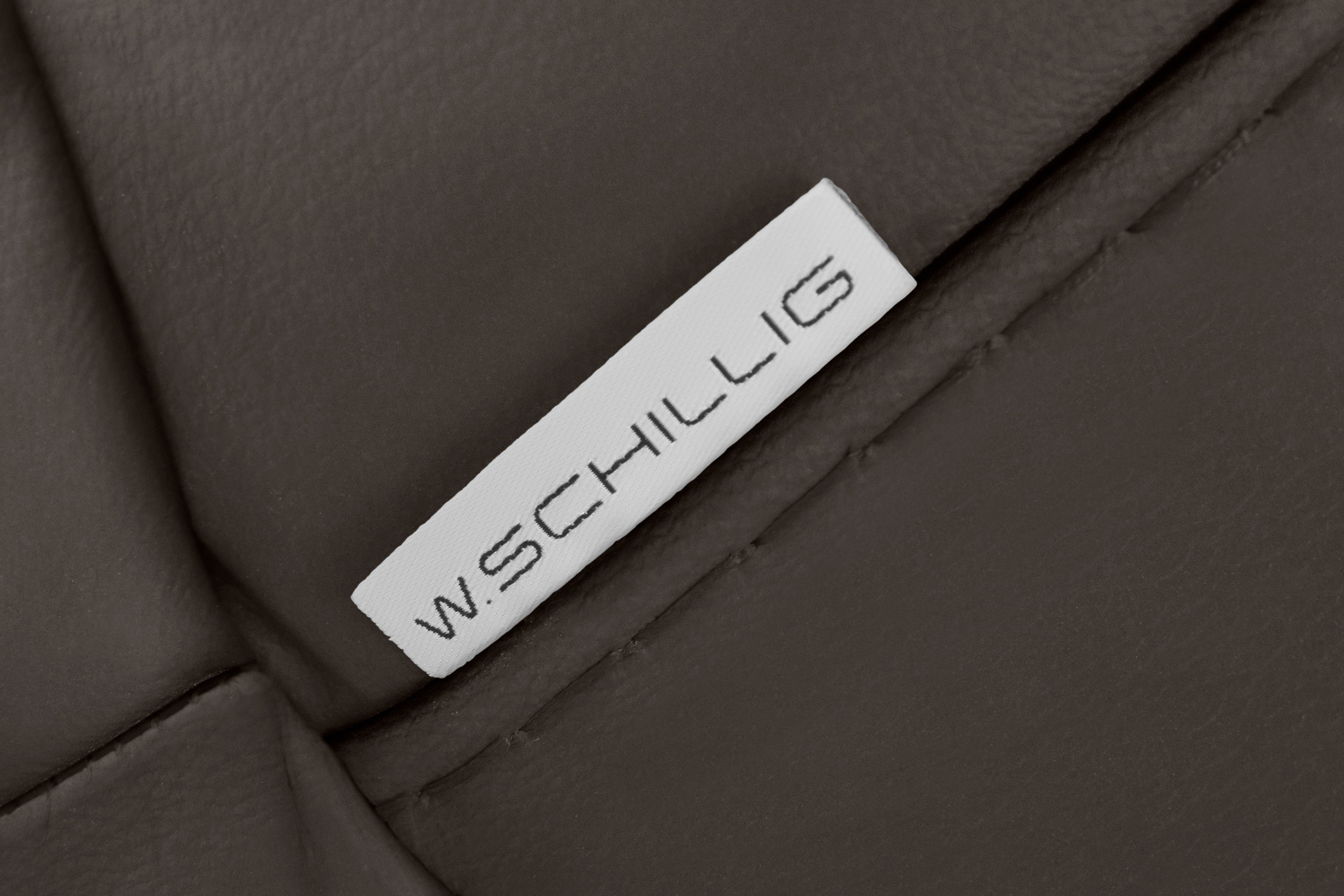 W.SCHILLIG 2,5-Sitzer montanaa, mit Metallfüßen cm 212 Breite in pulverbeschichtet, Bronze