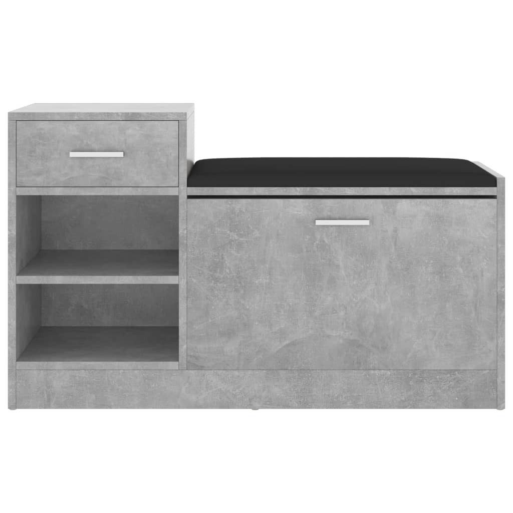 vidaXL Schuhregal Schuhbank Betongrau 94,5x31x57 cm günstig online kaufen