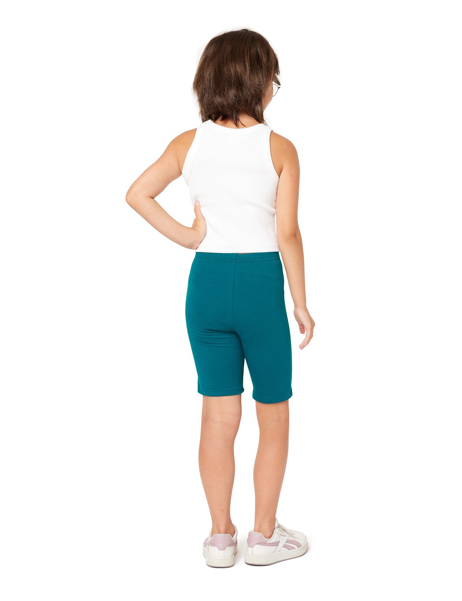 Bund Mädchen Leggings (1-tlg) Bellivalini Kurze Baumwolle Leggings aus Smaragdgrün elastischer BLV50-281