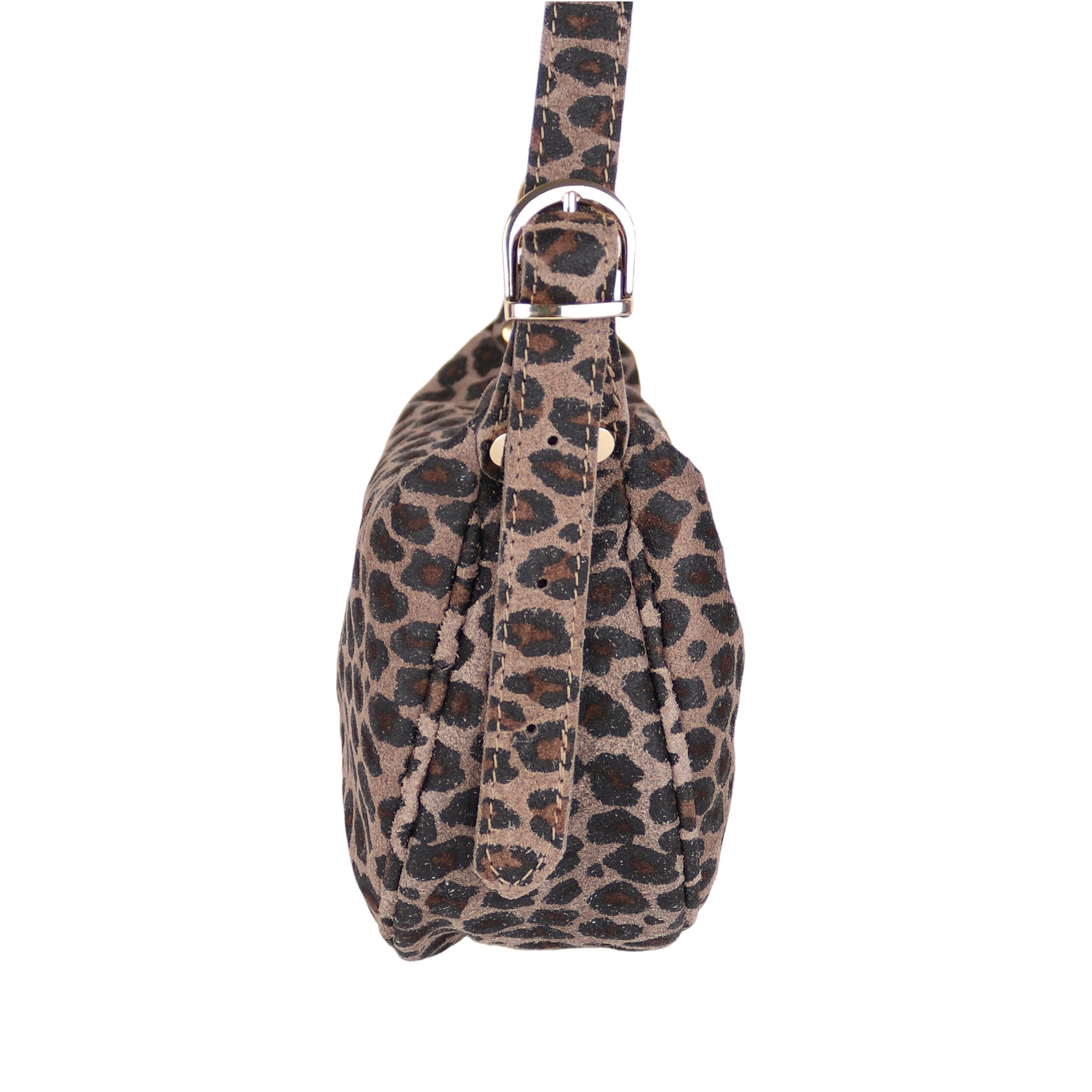 MIRROSI Umhängetasche Damen Crossbody Bag, Wildleder Echtleder Made In Italy, Mittelgroße Damen Tasche 26x16x10cm – Bild 2 von 5