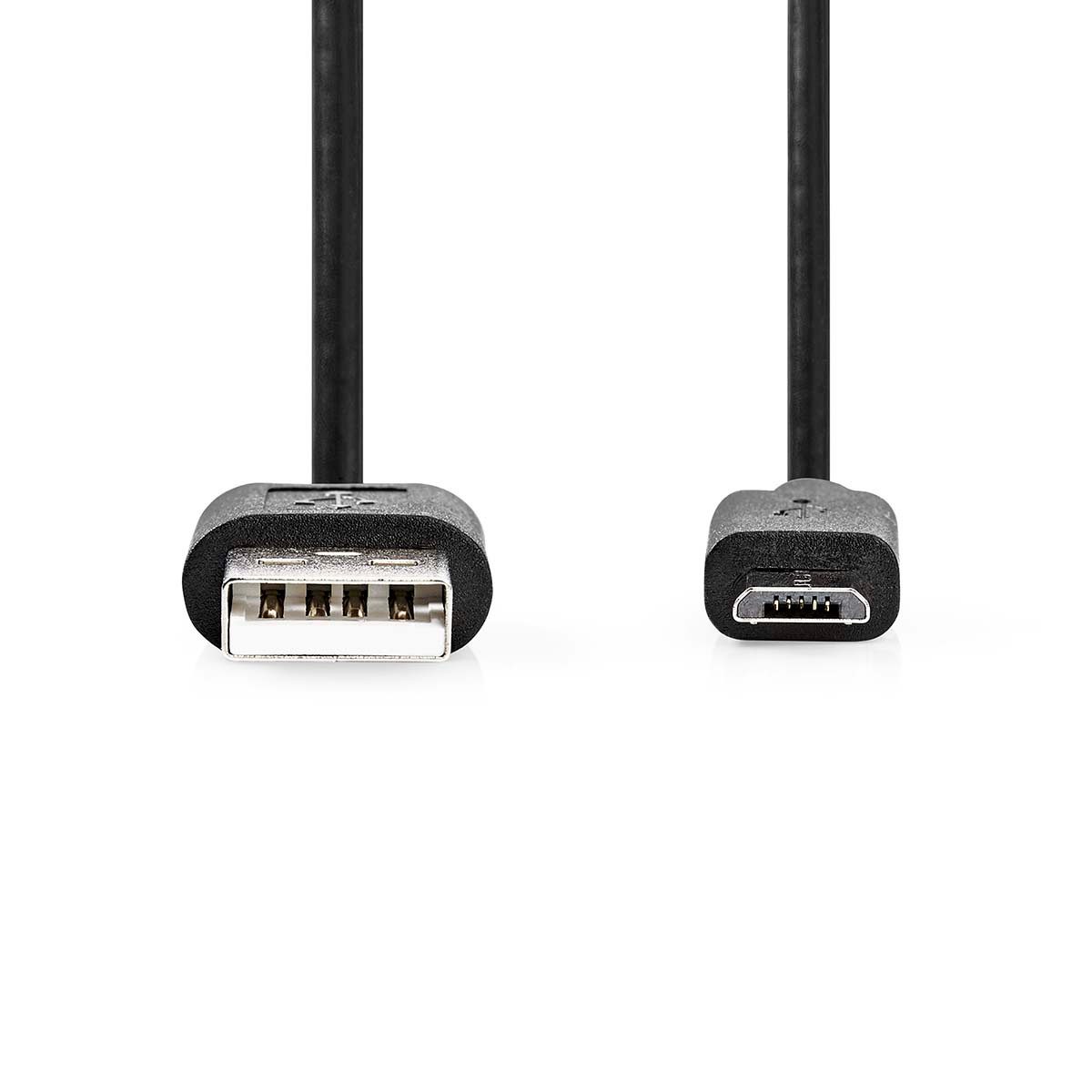 Nedis CCGL60501BK10 USB-Kabel, USB-Kabel, USB-Kabel, USB-A Stecker, USB Micro-B Stecker, Datenübertragung, Laden
