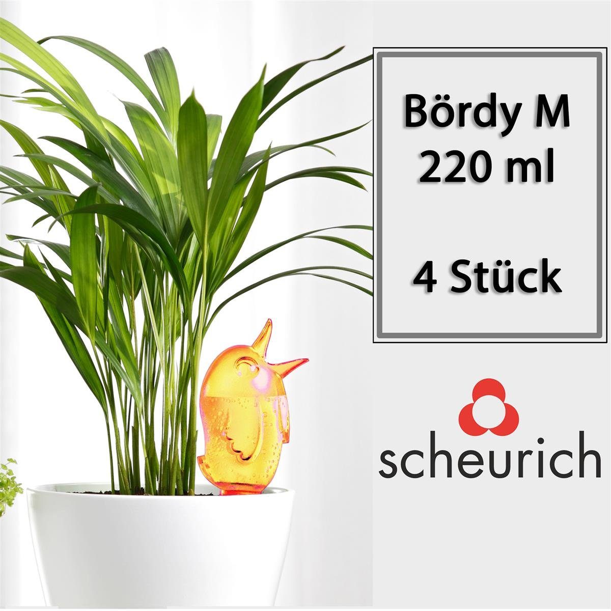 Scheurich Насосыssystem Bördy M 4 x Orange 220ml Füllmenge Wasserspender, (Spar-Set, 4-tlg), Scheurich Wasserspender Bördy M 220 ml
