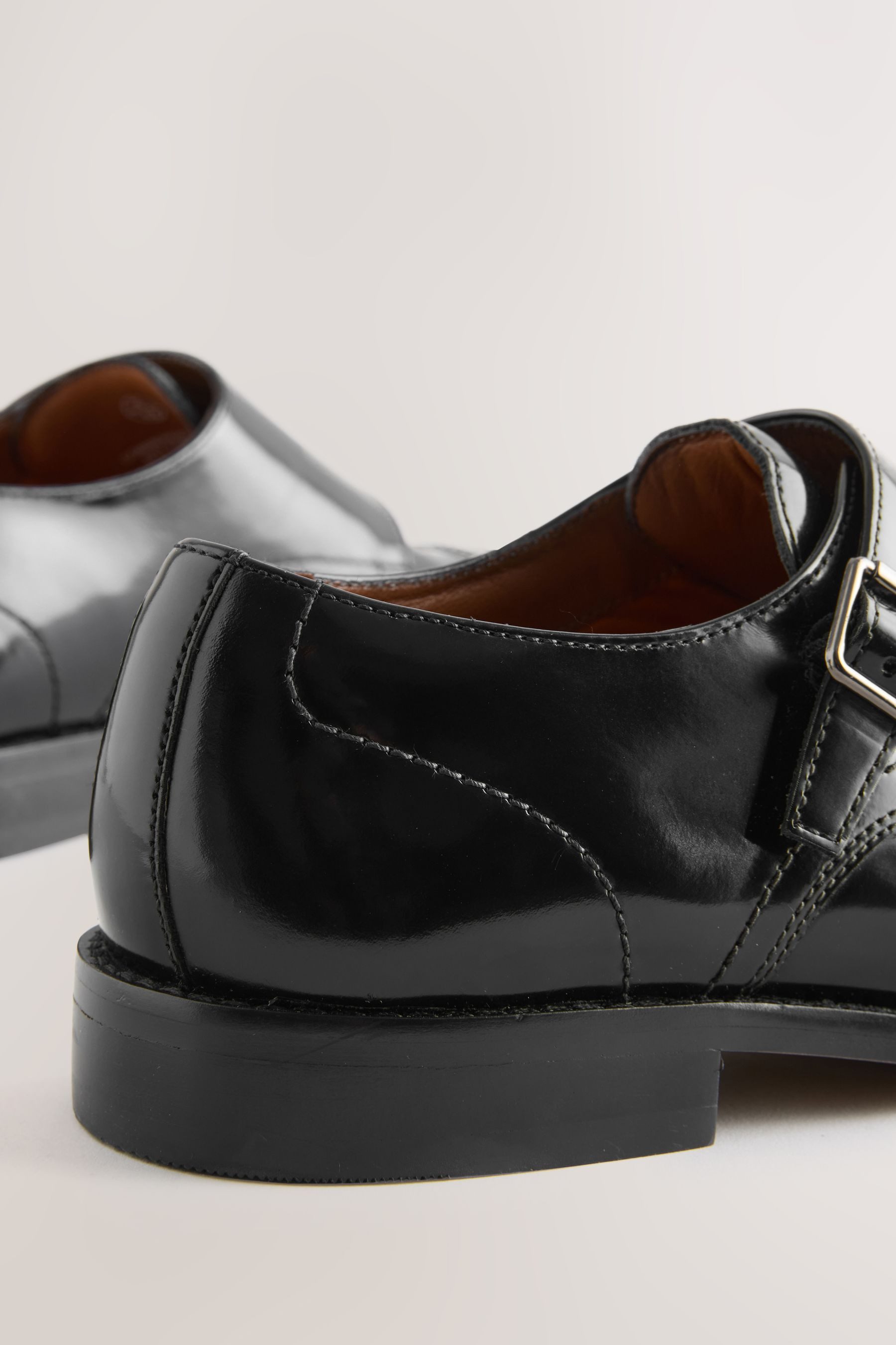 Next Monkstrap-Schuhe in Hochglanzoptik mit zwei Riemen Schnürschuh (1-tlg)