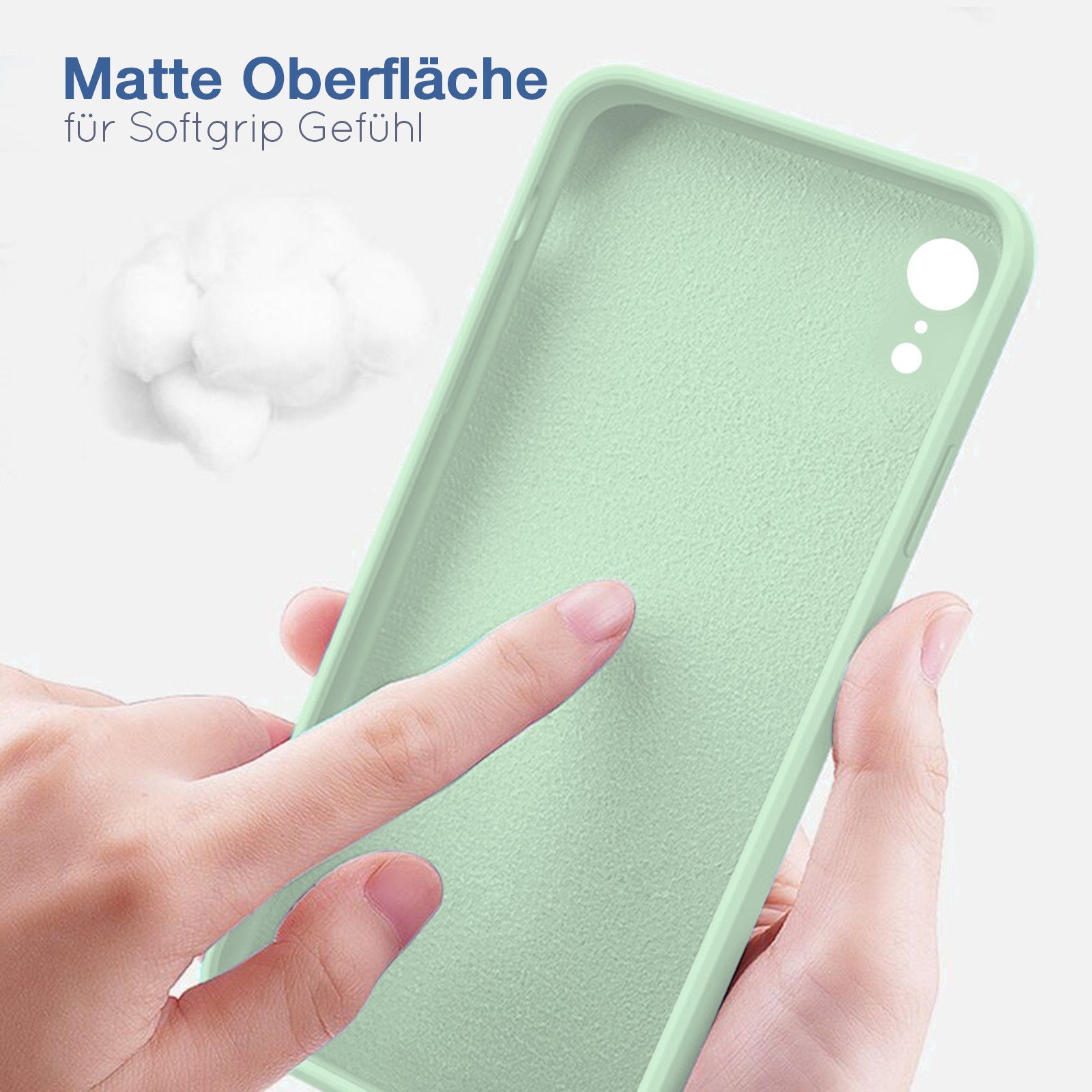 Tec-Expert Handyhülle SoftGrip Cover Hülle für Apple iPhone XR, Handy Case Bumper integrierter Kameraschutz flexibel – Bild 4 von 5
