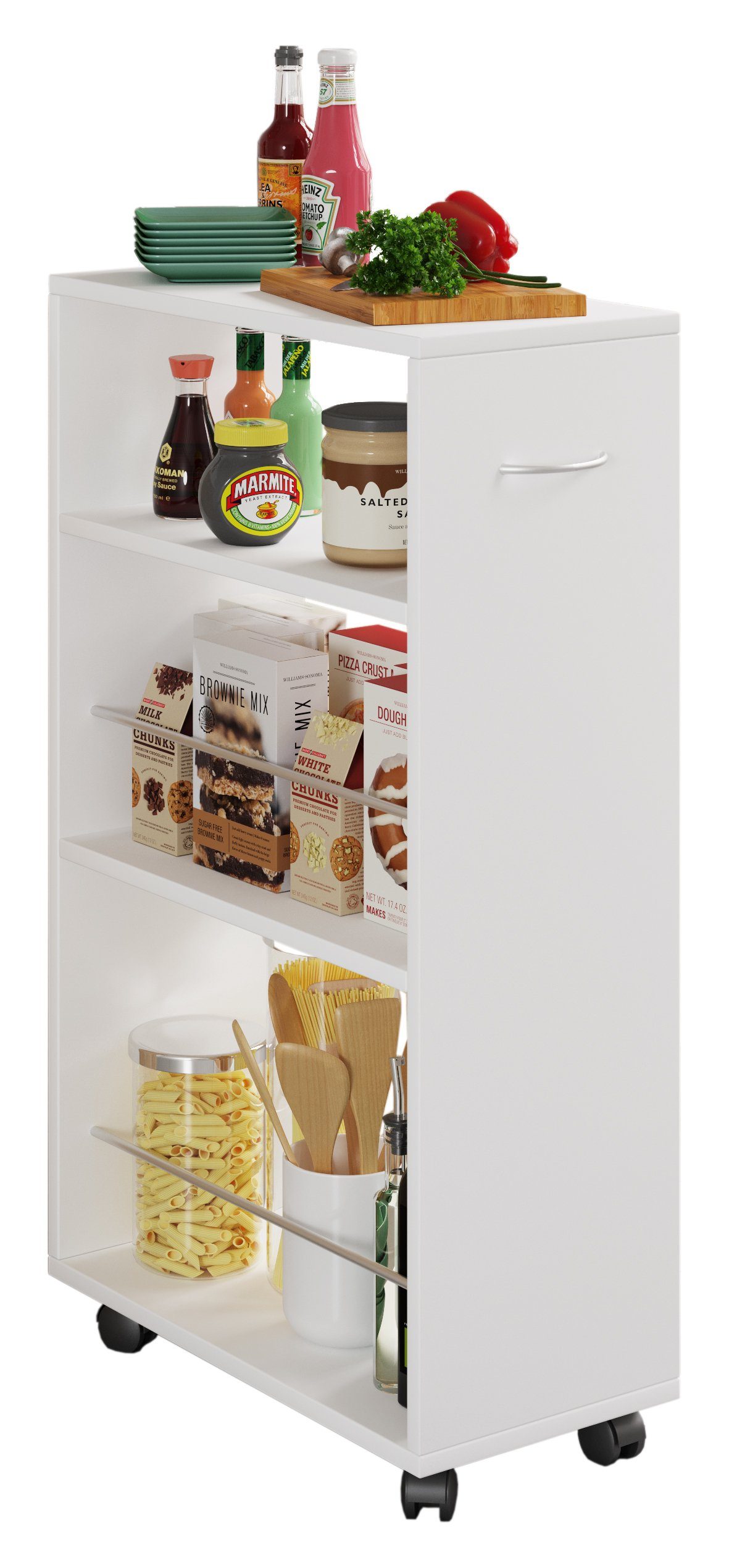 VCM Küchenwagen Nische Küchenwagen Sevierwagen Küchenmöbel Tusal günstig online kaufen