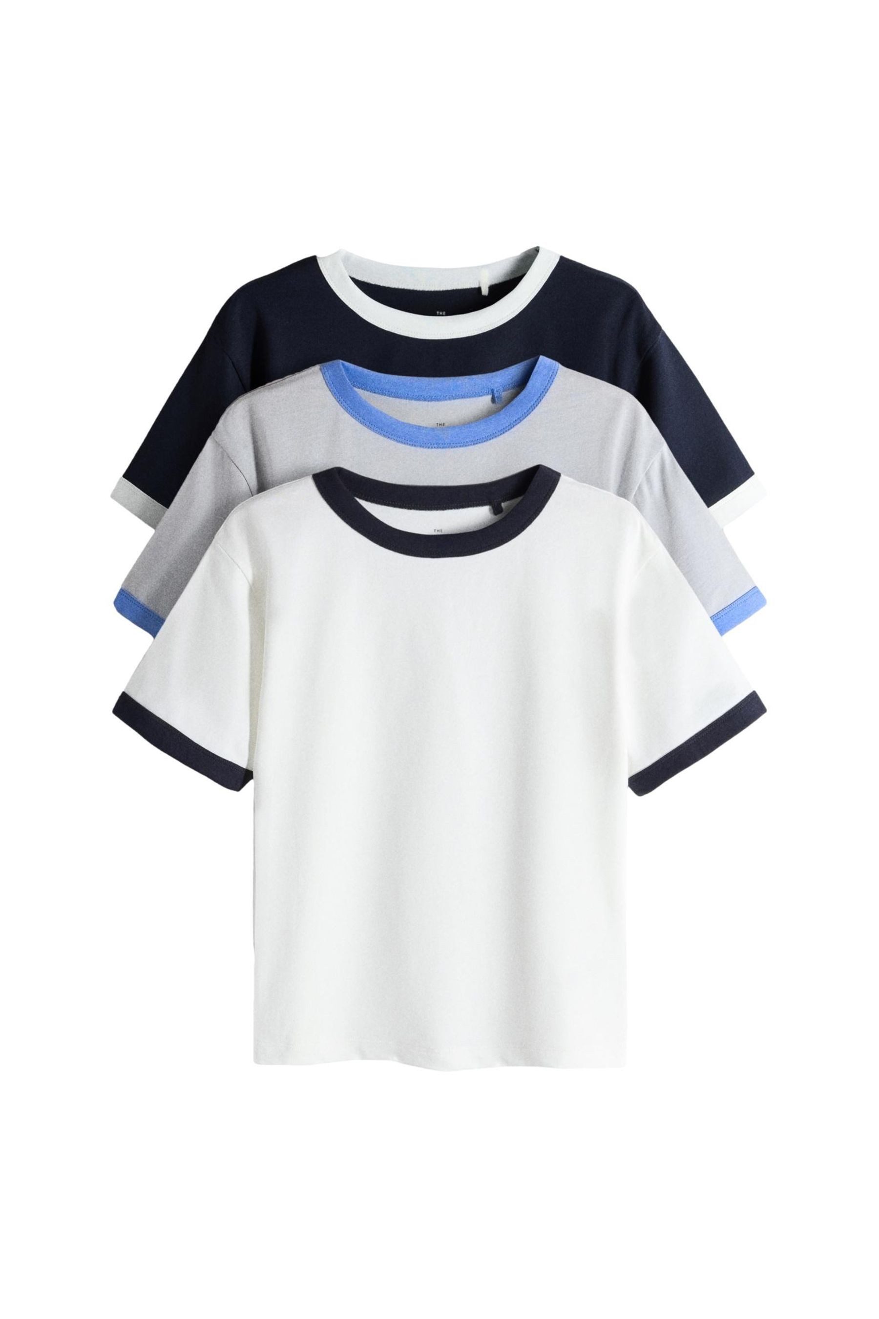 T-Shirt The Set Oversized Fit Kurzarm-T-Shirts, 3er-Pack