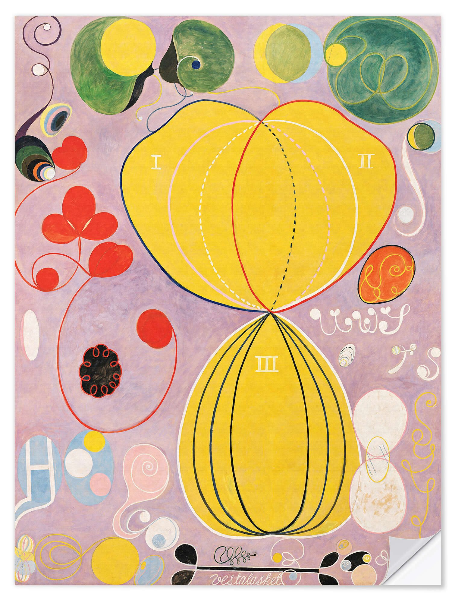 Posterlounge Wandbild Die zehn Größten, Nr. 7, Erwachsenenalter, Hilma af Klint, erhältlich als Poster, Leinwandbild, Wandsticker oder Acrylglasbild