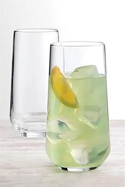 Pasabahce Gläser-Set Allegra, Glas, 6 Gläser für erfrischende Getränke in stilvollem Design