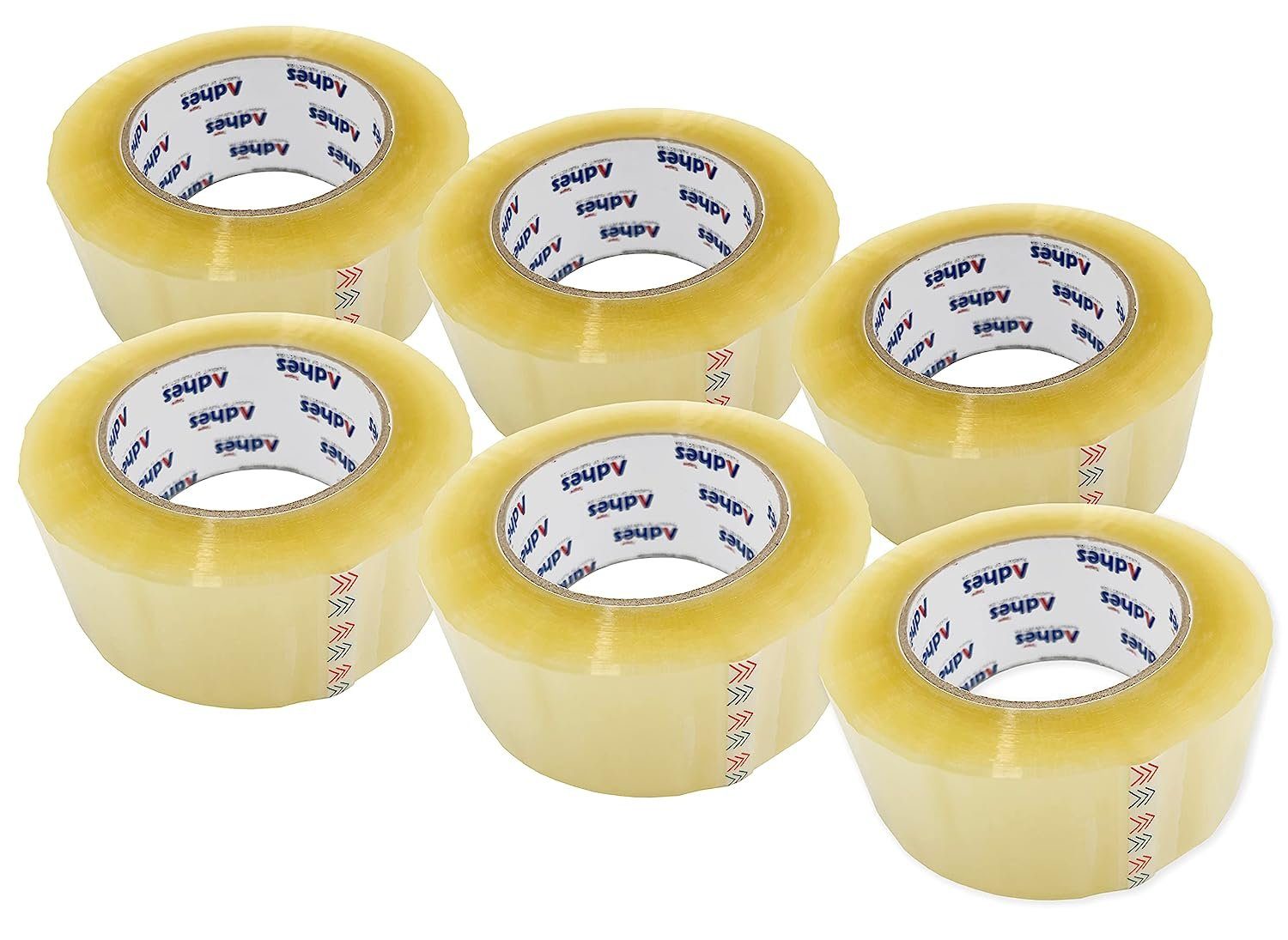 UV- 150m 50mm Professional Geräuscharmes (Dicke Transparent x Paketklebeband 45um, Packband Tape 6-St., Adhes und alterungsbeständig Blasenfrei und Paketband) Klebeband