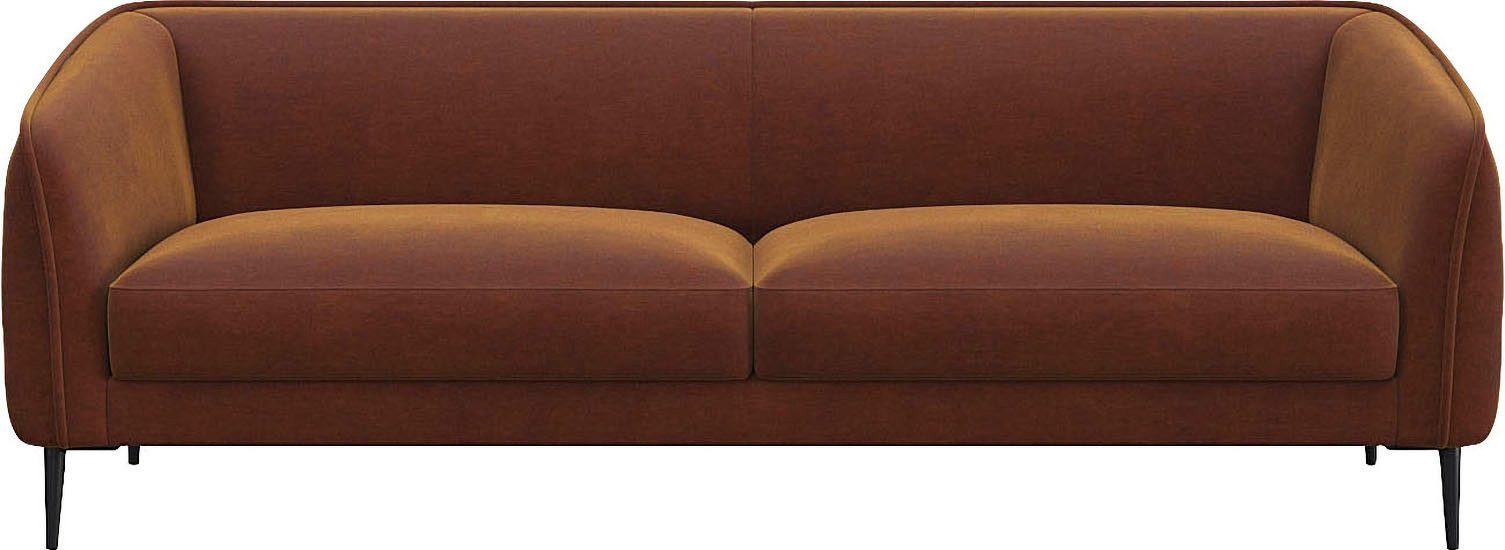 FLEXLUX 3-Sitzer Belle Designsofa, Couch, bequem durch Kaltschaum im Sitz, Skandinavisches Design, In hochwertiger Verarbeitung