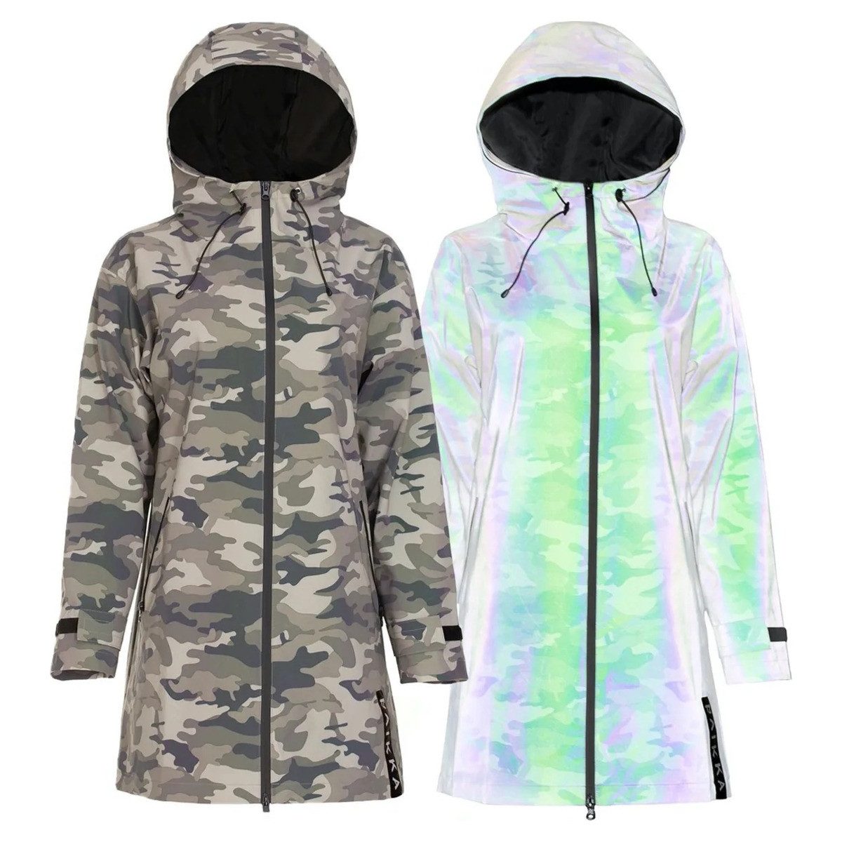 PAIKKA Outdoorjacke Regenmantel für Zweibeiner reflektierend Damen "Human Visibility Rain