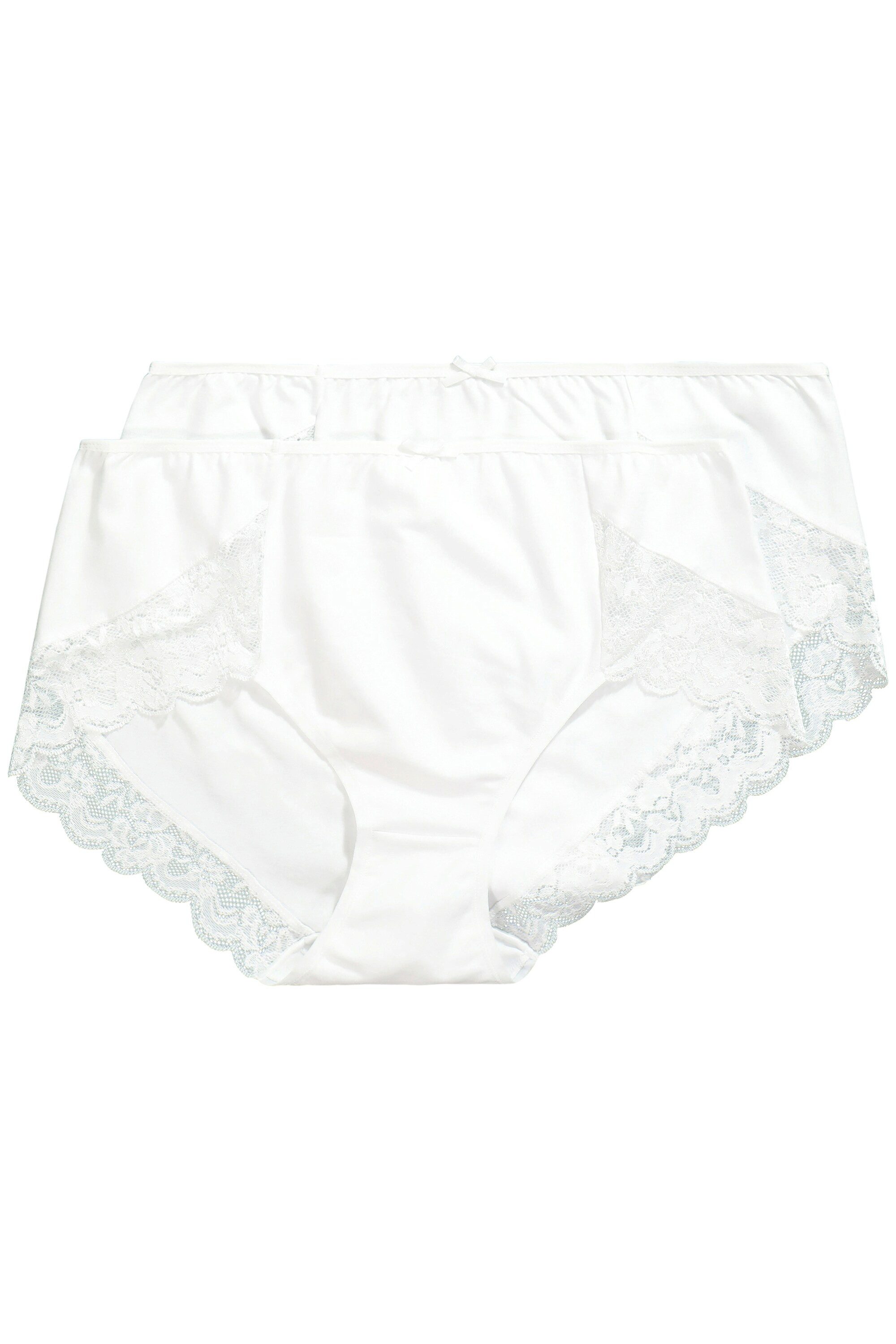 Ulla Popken Slip 2er Pack Büroslips mit Spitze