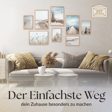 Heimlich Poster Set als Wohnzimmer Deko, Bilder DIN A3 & DIN A4, Summer Vibes, Landschaften