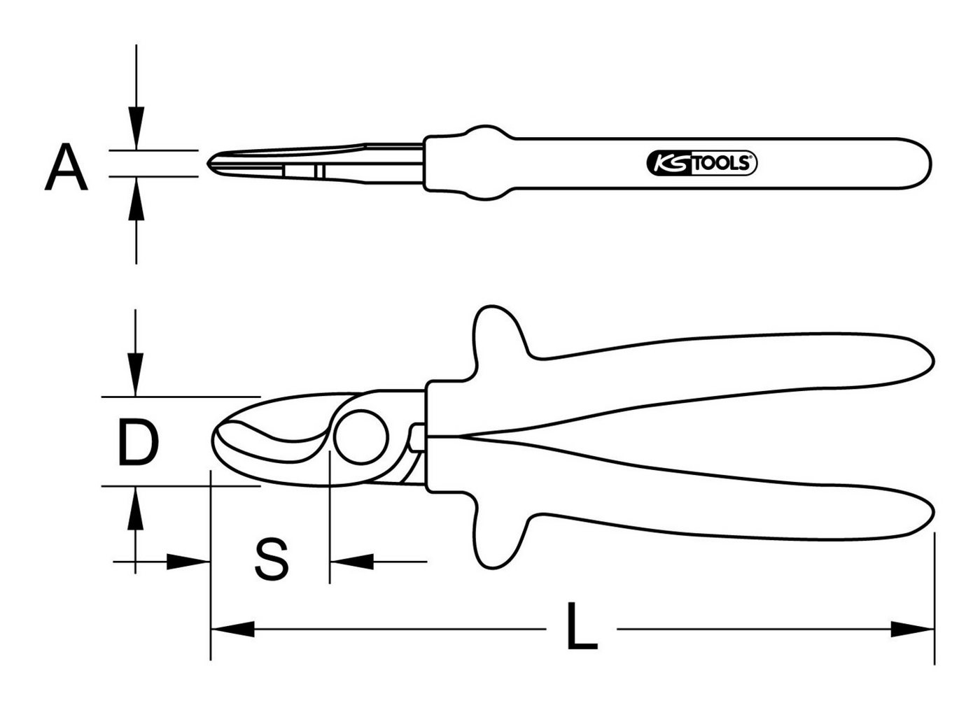 Thumbnail - KS Tools Kabelschere, 1000V Einhand-Kabelschneider