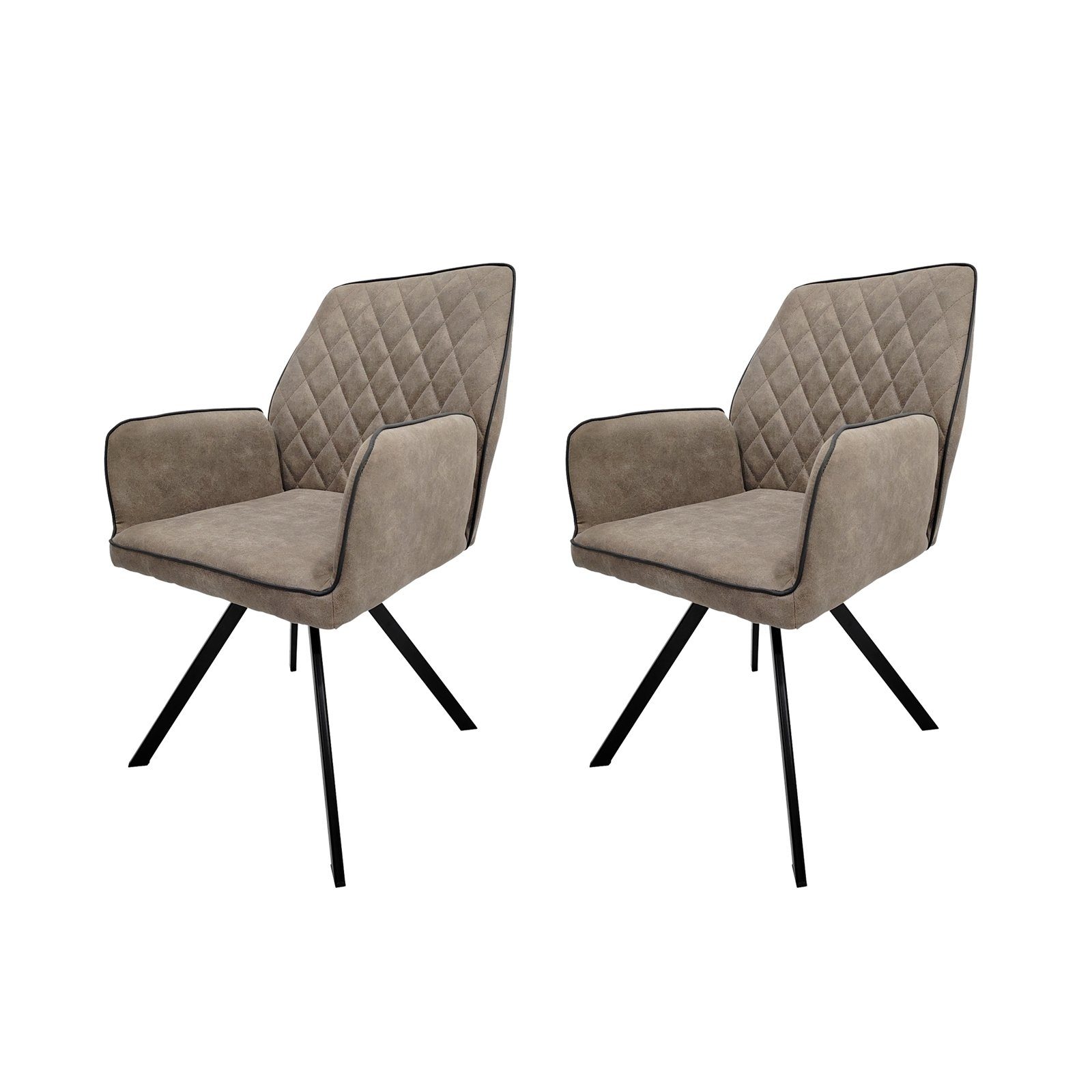 HTI-Living Polsterstuhl Esszimmerstuhl Tumalo Braun 2er-Set (Set, 2 St), Es günstig online kaufen