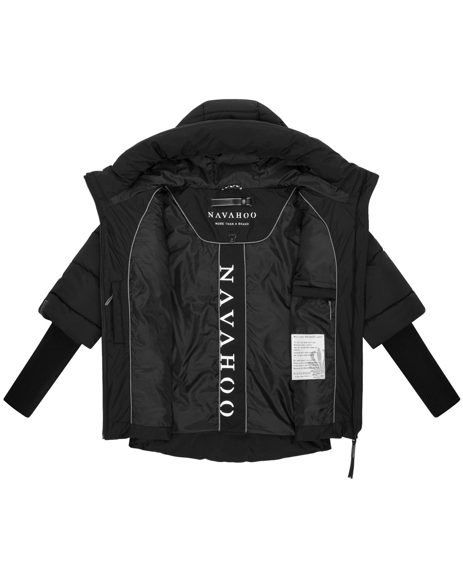 Navahoo Steppjacke Lotusherz XIV Warme gesteppte Winterjacke mit Rippstrickärmeln – Bild 5 von 5