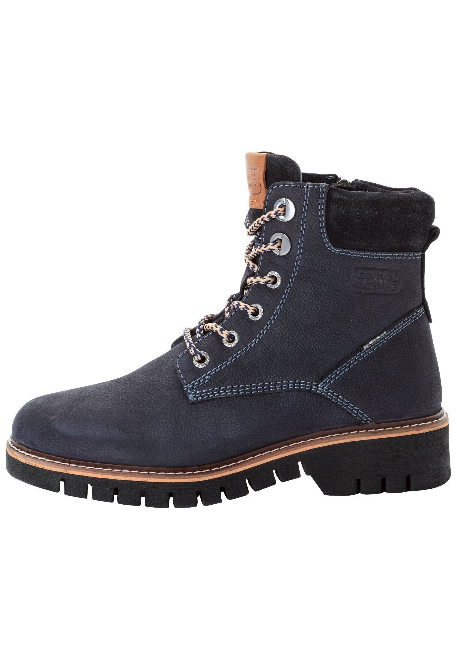 camel active Boot aus echtem Leder Schnürschuh