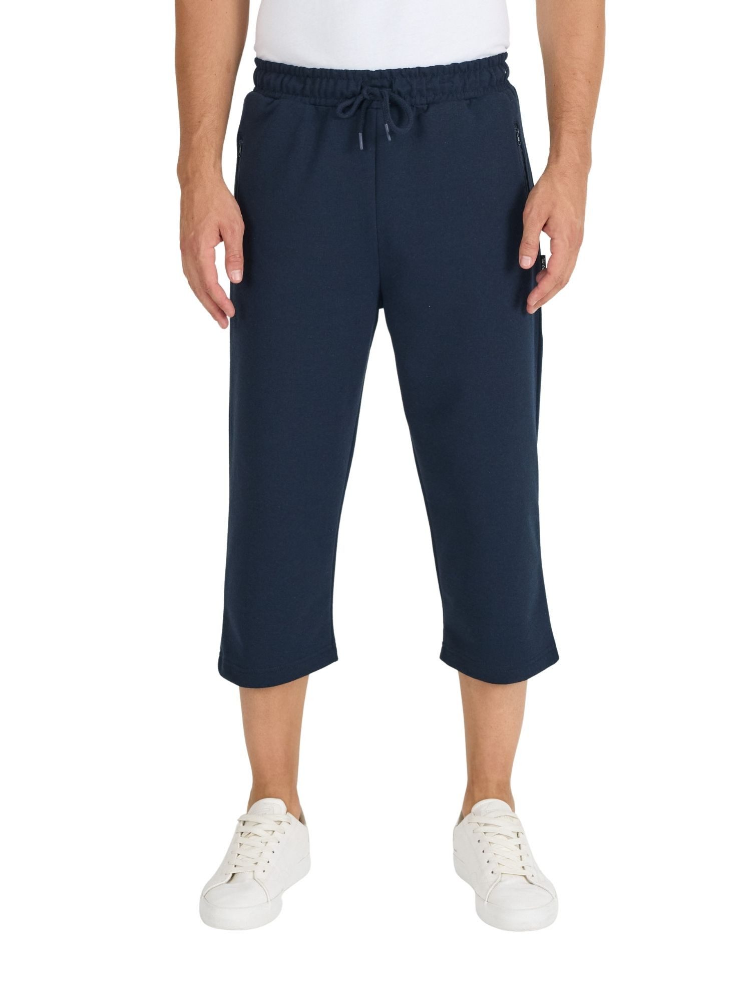 COMEOR 3/4-Sweathose Herren Bermuda Capri Shorts 3/4 Sommerhosen mit Reißverschluss Mit Reißverschlusstaschen – Bild 4 von 5