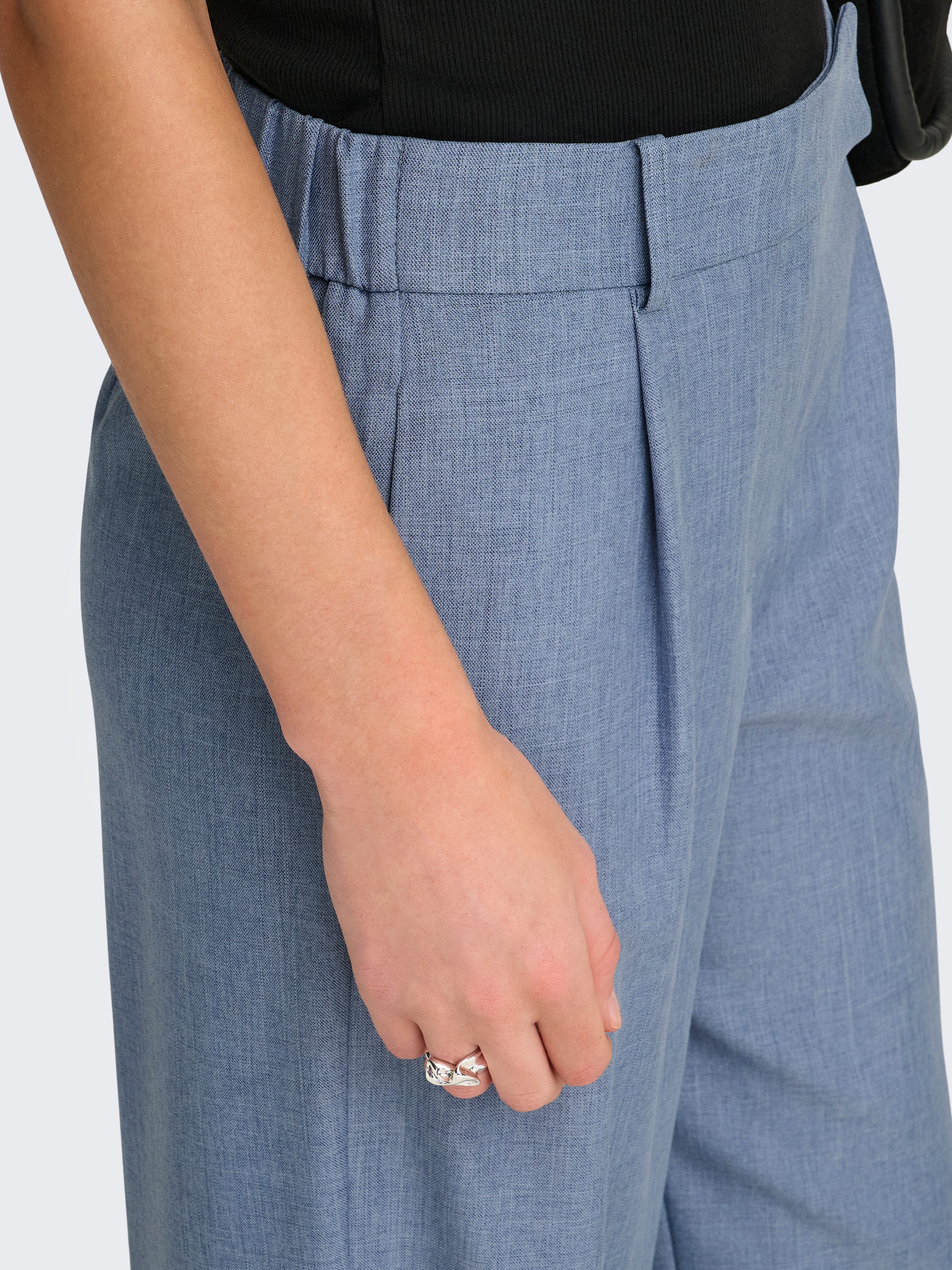 ONLY Anzughose ONLLINDA HW STR MEL PANTS TLR NOOS Materialmix