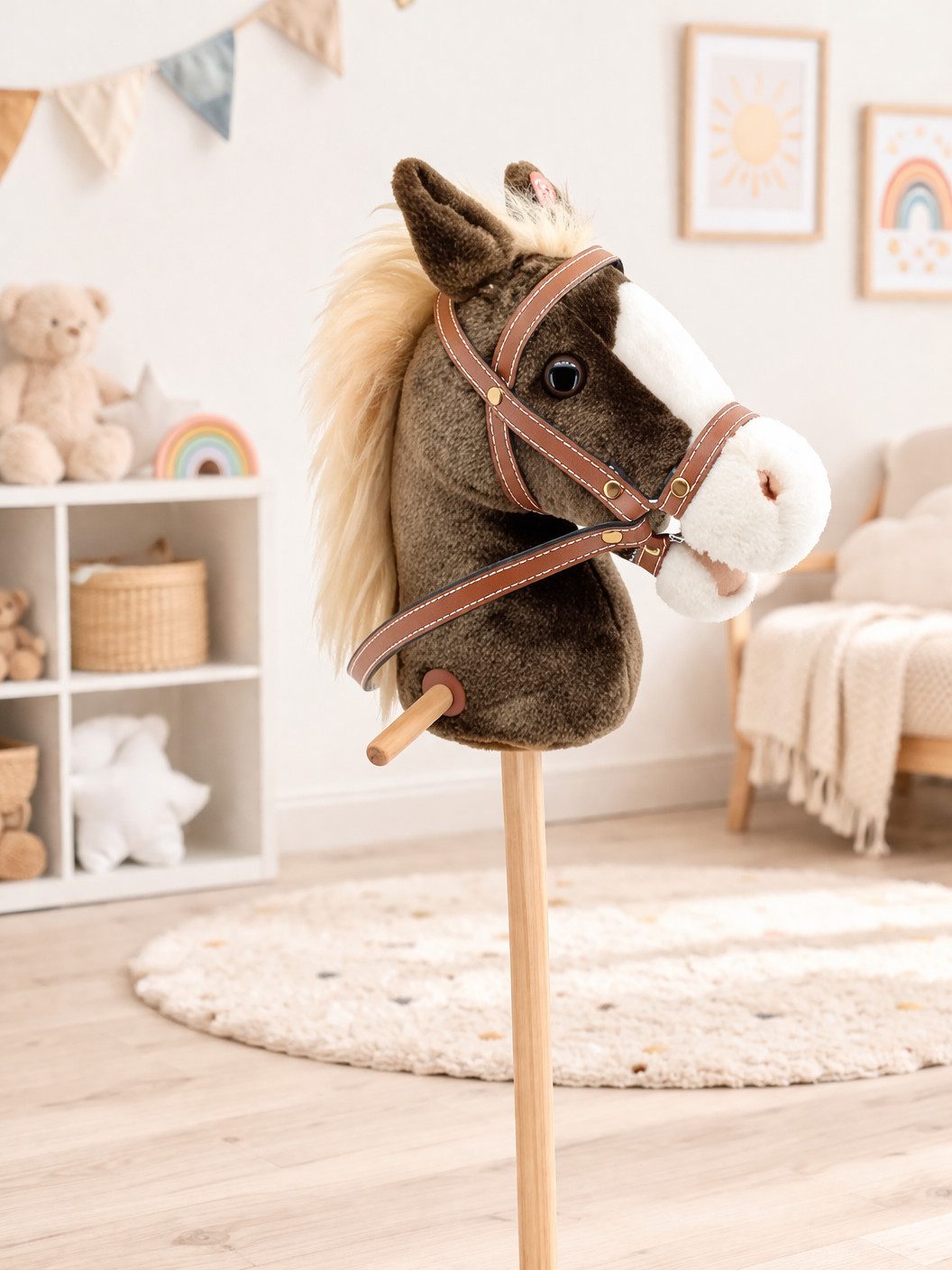 Sweety-Toys Steckenpferd Sweety Toys 6410 Steckenpferd MISS CHOCOLATE braun mit Soundfunktion, mit Sound
