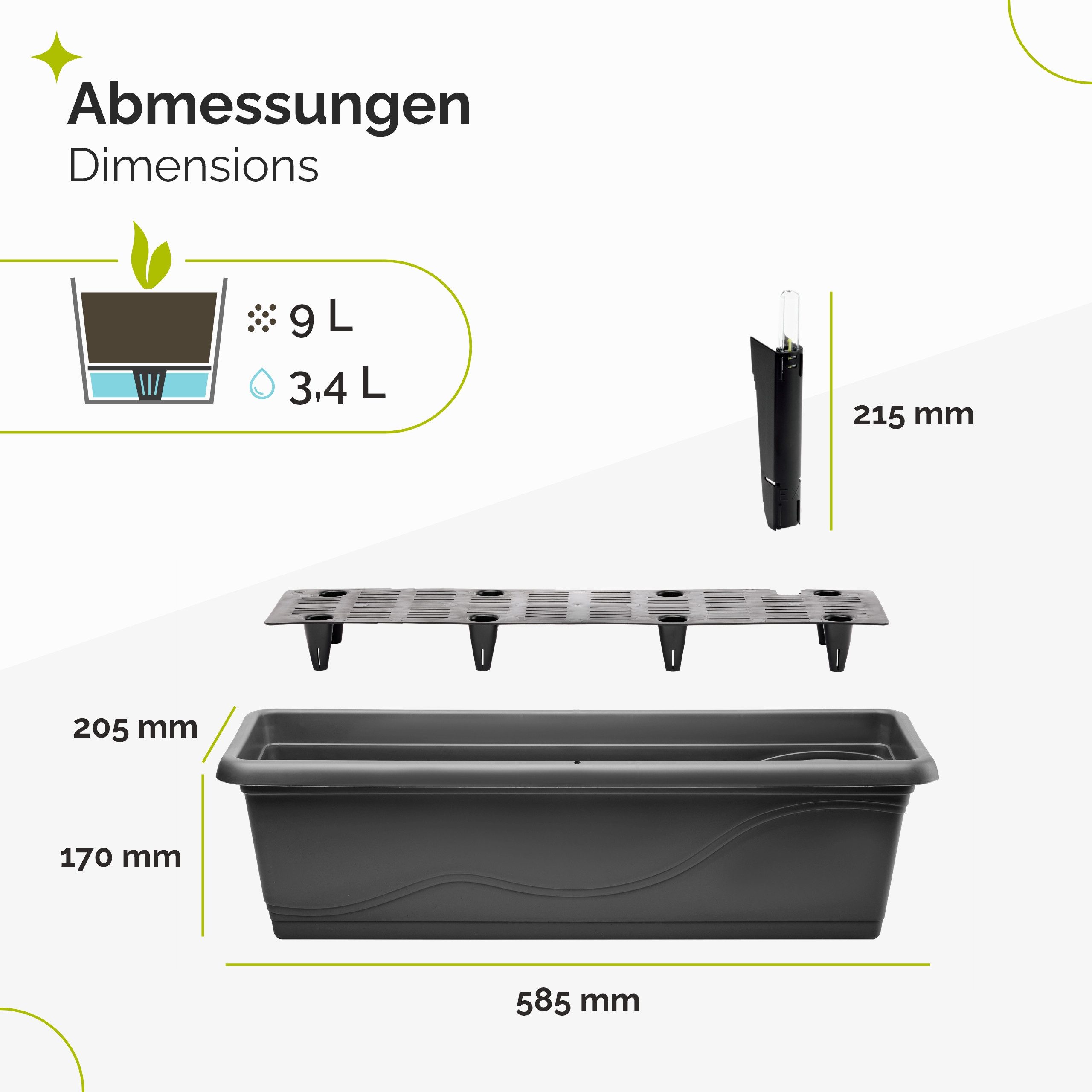 Garronda Blumentopf Blumenkasten Balkon Pflanzentopf mit günstig online kaufen