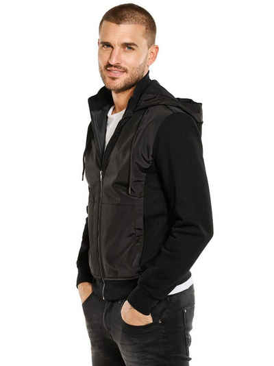 emilio adani Kapuzensweatjacke Sweatjacke mit abnehmbarer Kapuze