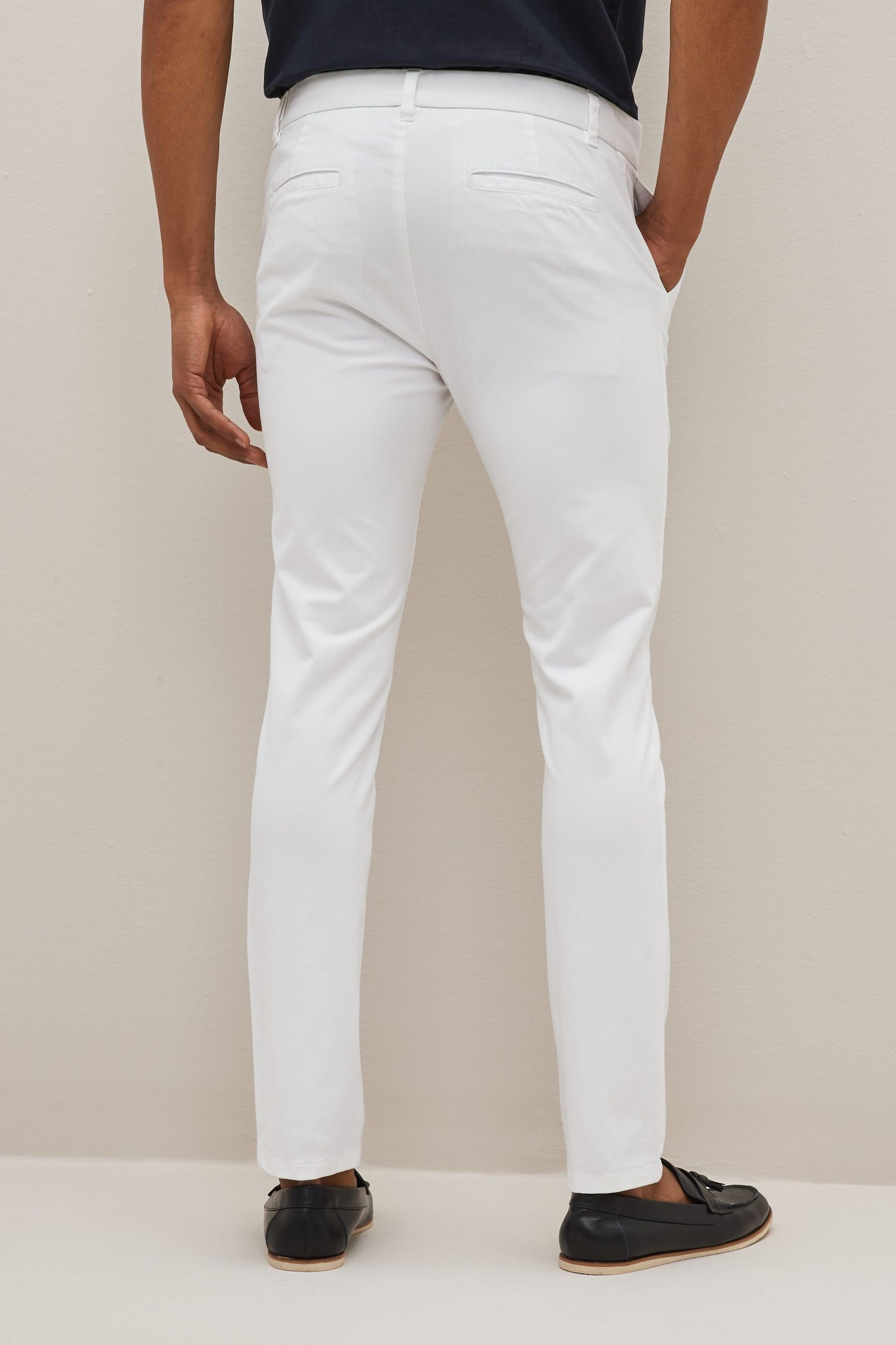 Stretch Skinny mit Fit Next White Chinohose (1-tlg) Chinohose