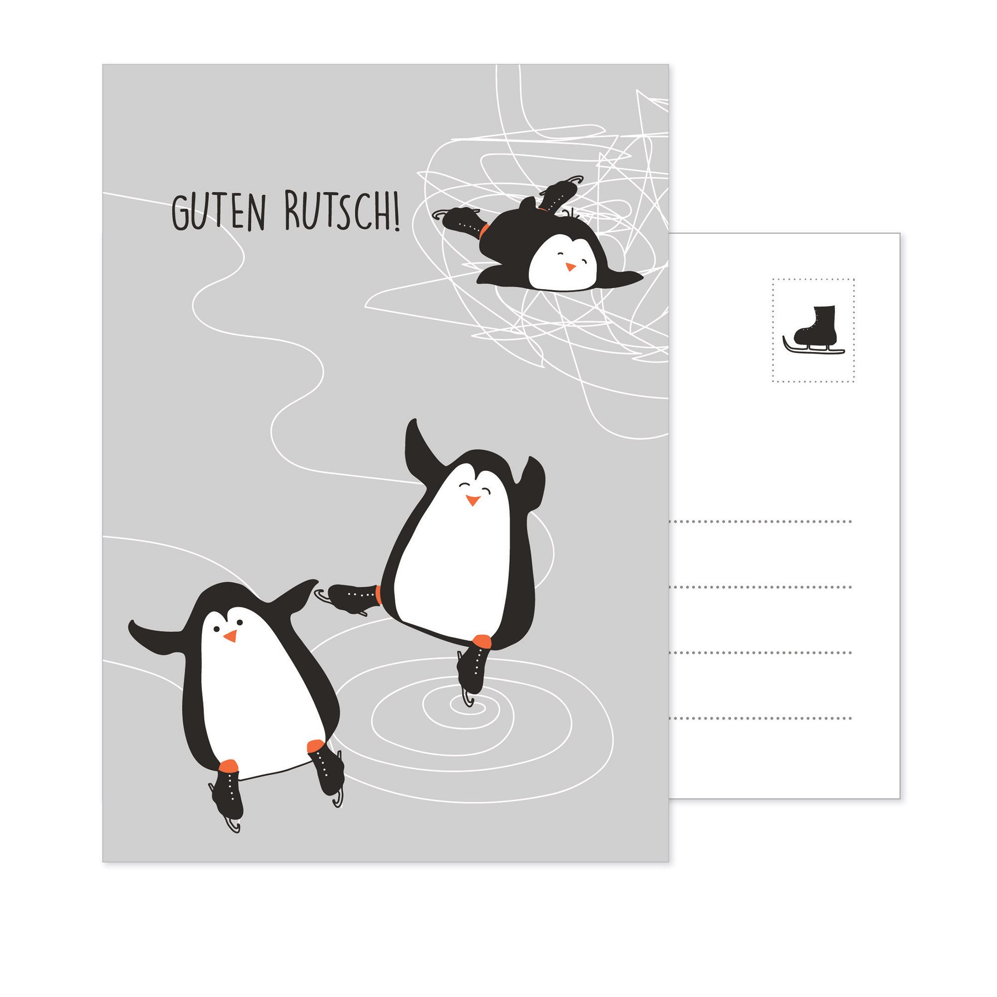 Bow & Hummingbird Postkarte Postkarte Guten Rutsch