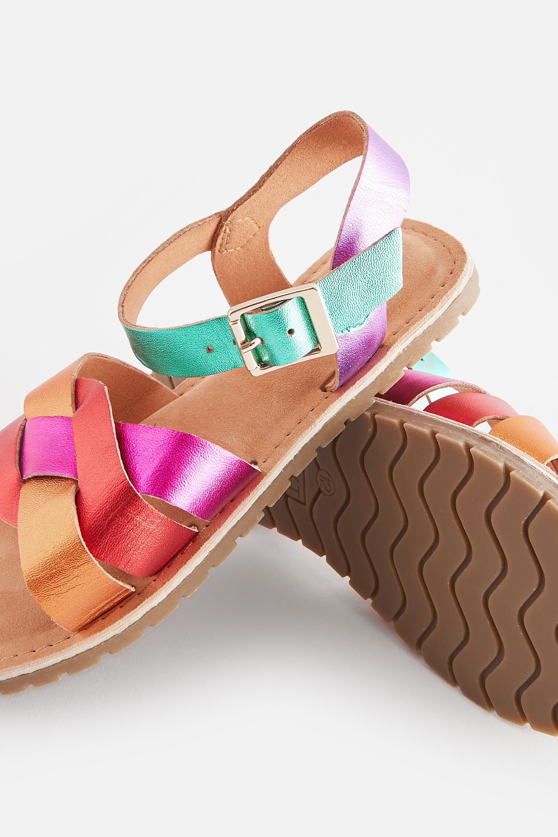 Next Ledersandalen im Webdesign Sandale (1-tlg)