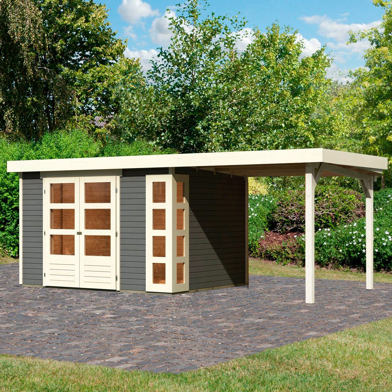 Karibu Gartenhaus Nordsee 5, BxT: 554x262 cm, (Set)