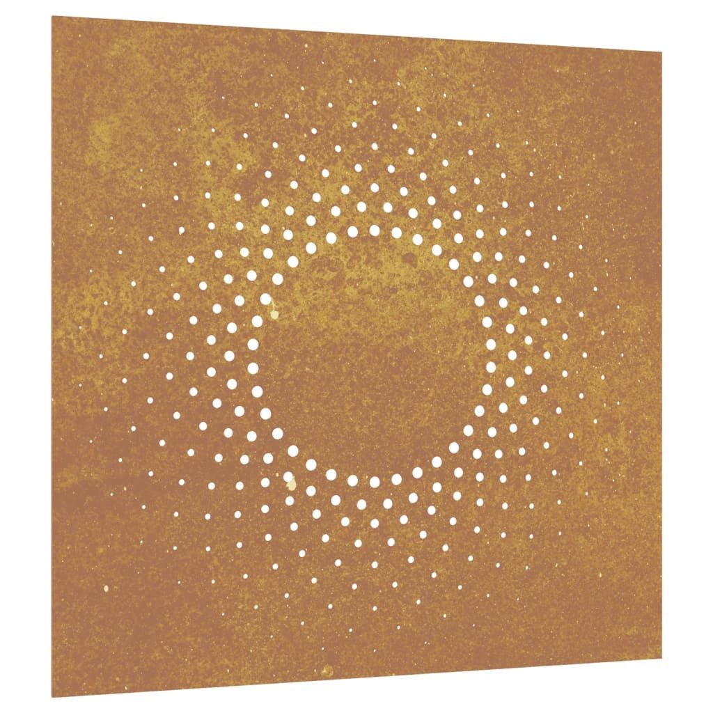 vidaXL Kunstdruck, Garten-Wanddeko 55x55 cm Cortenstahl Sonne-Design
