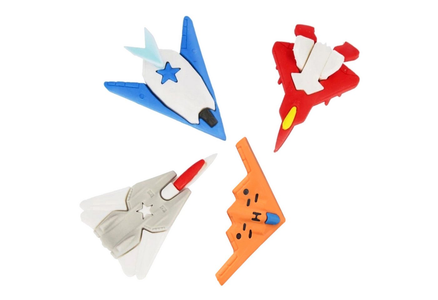 Thumbnail - Sarcia.eu Radiergummi 4x Bleistift Radiergummi, Raketen, 3D Raum